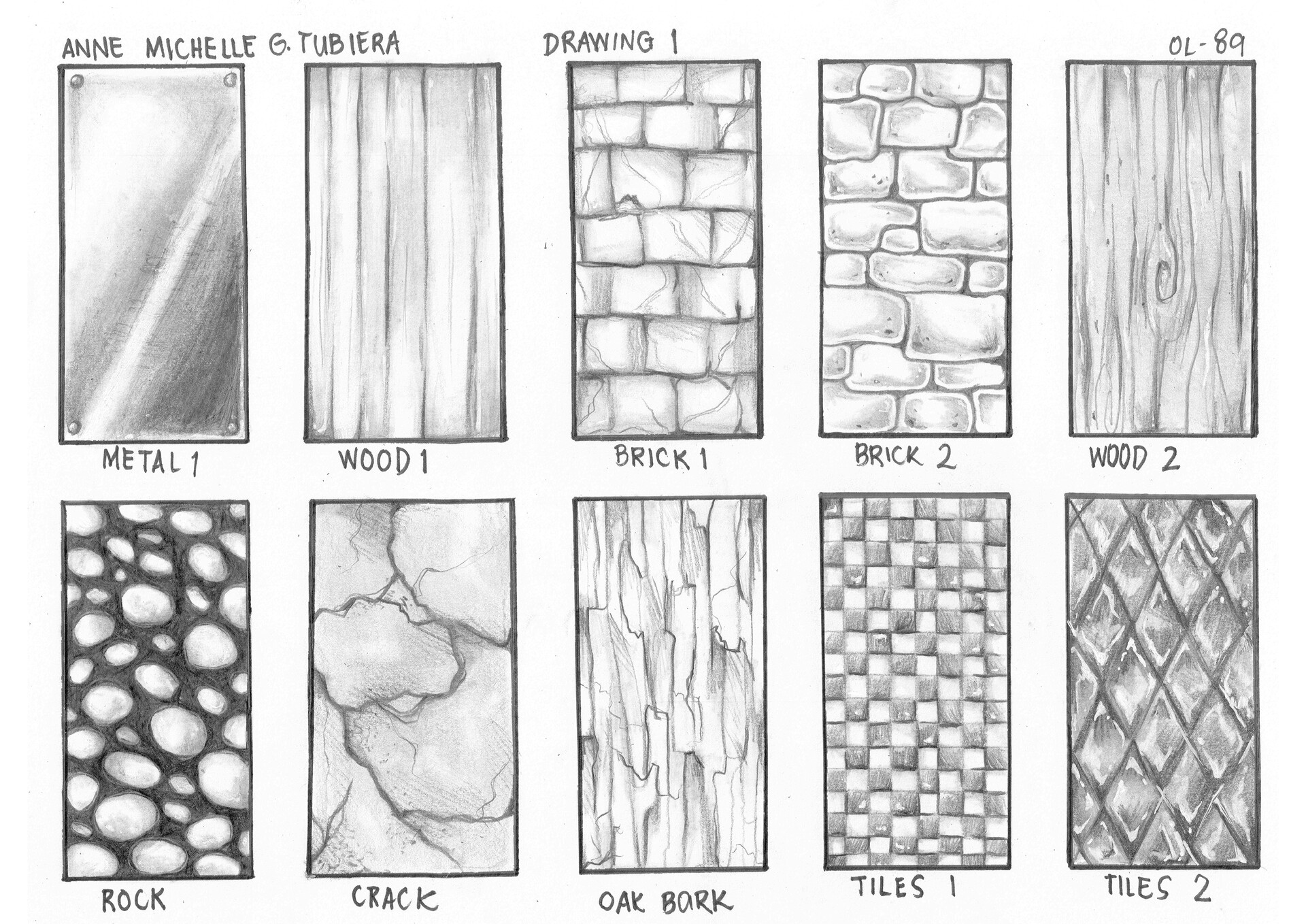 Artstation - Drawing1: Exercise #3 - Textures
