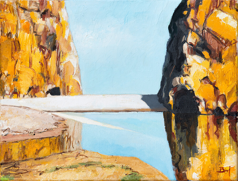 "Torrent de Pareis (2)". 35x27cm. Oil on canvas.