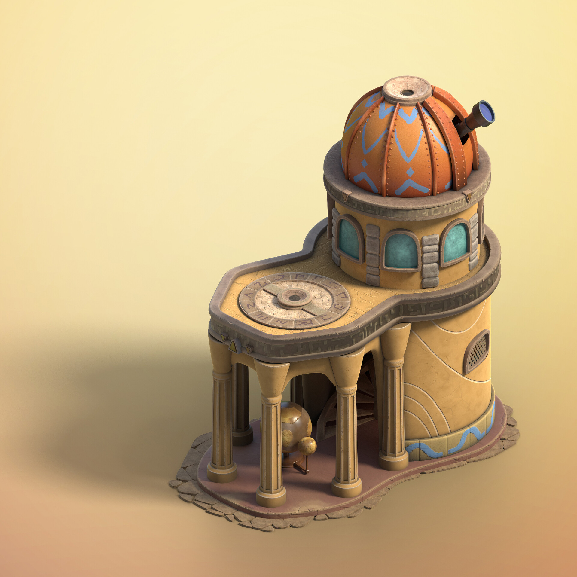 ArtStation - JRPG Fantasy: Cutaway of King Anheg's Observatory