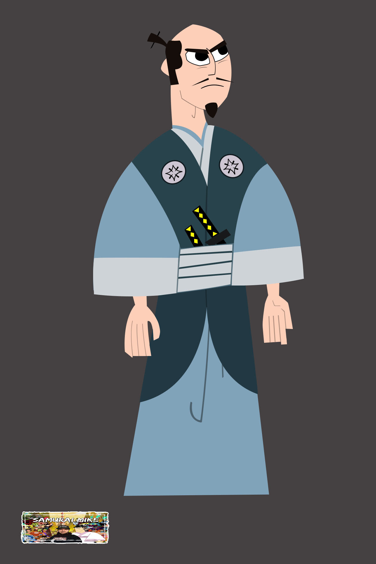 Samurai_Mike Samurai Guardian Warrior Samurai Jack Art Style
