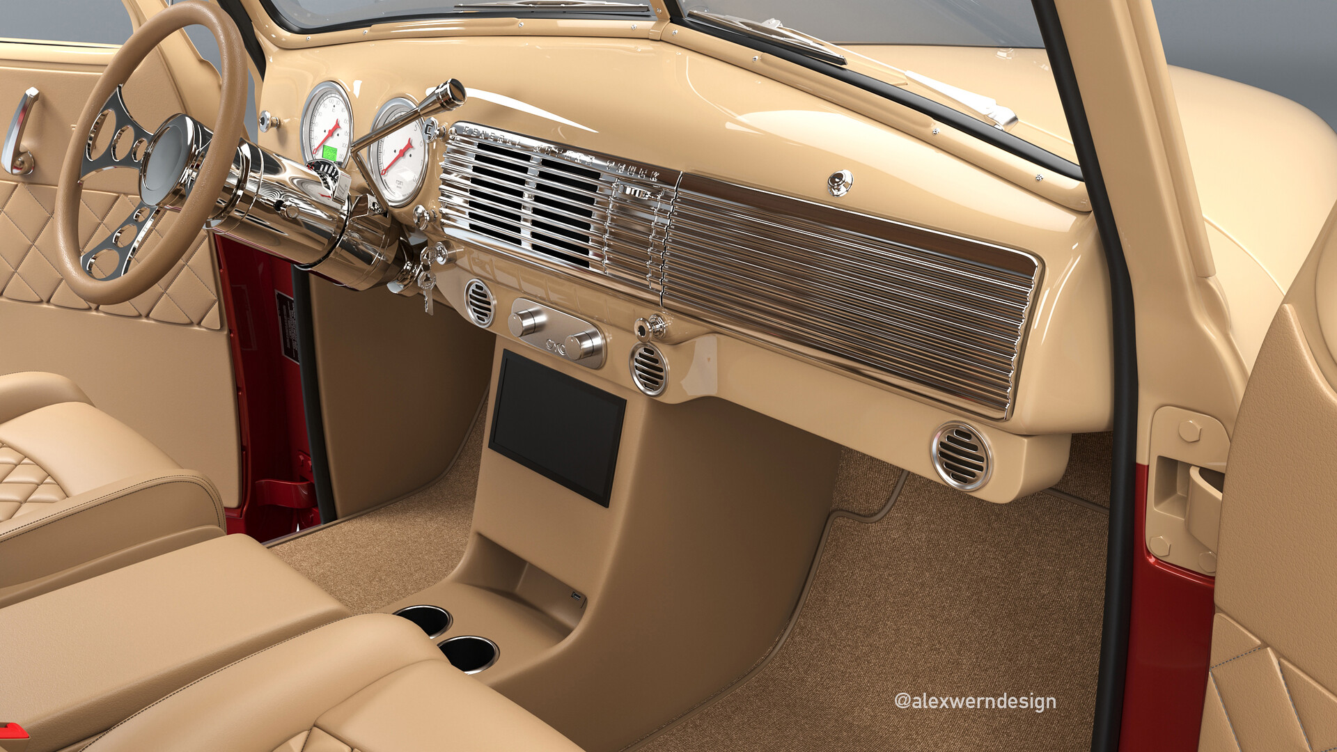 1951 chevy truck shop interior