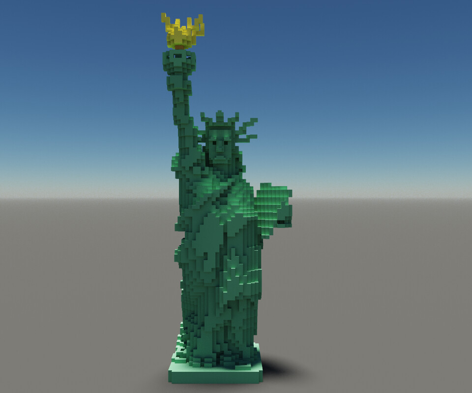 ArtStation Voxel Statue of Liberty