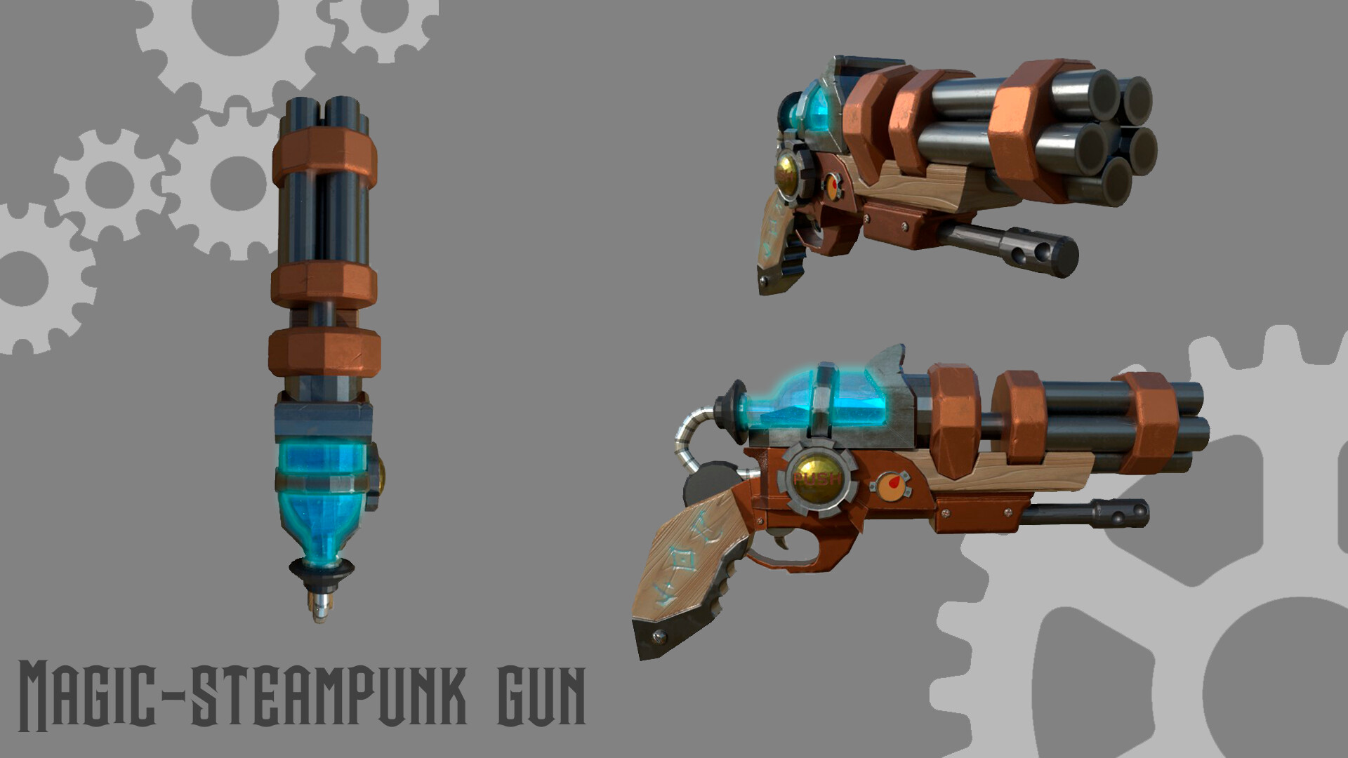 ArtStation Magicsteampunk gun(01)
