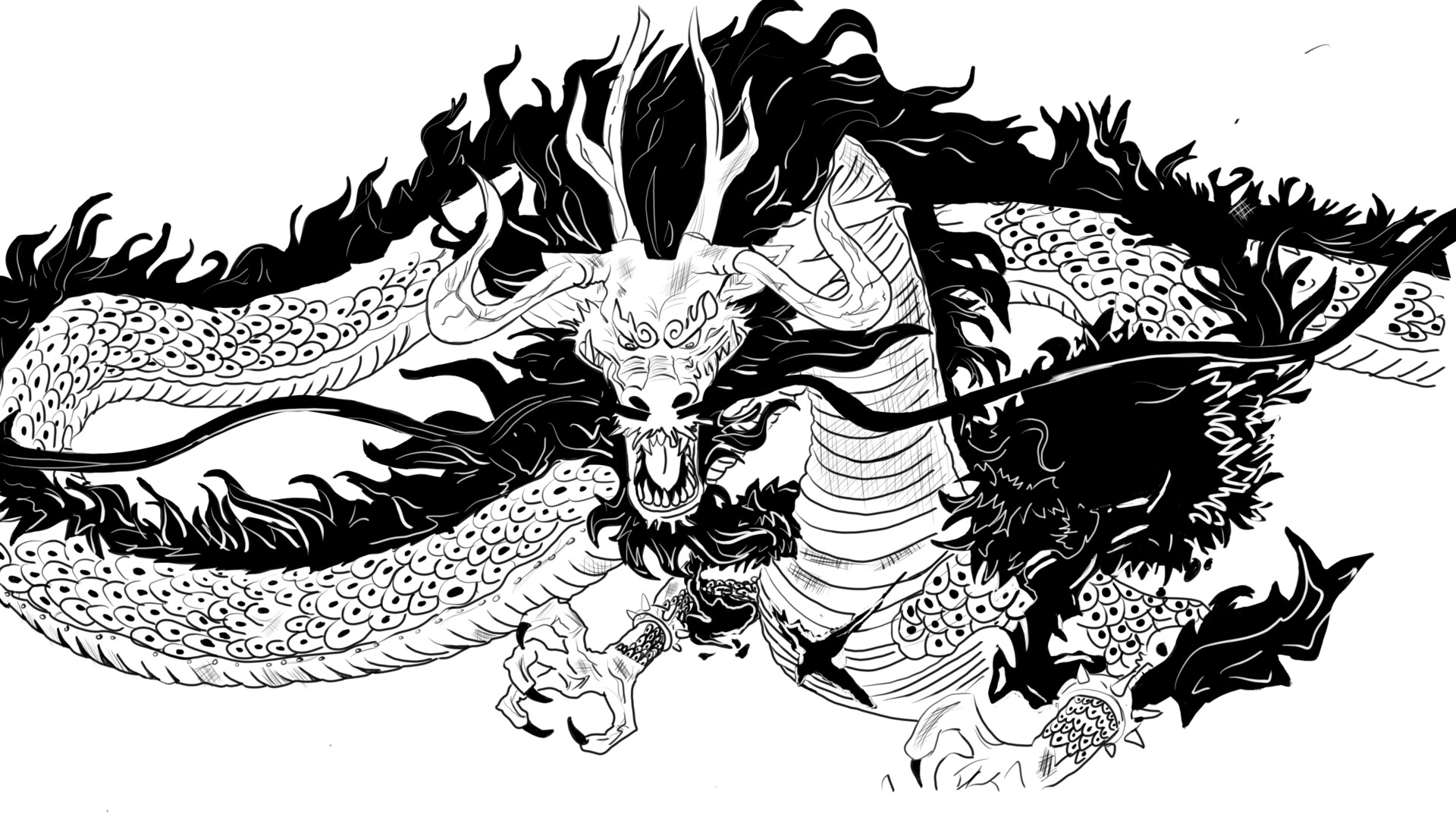 Kaido Dragon Form Drawing