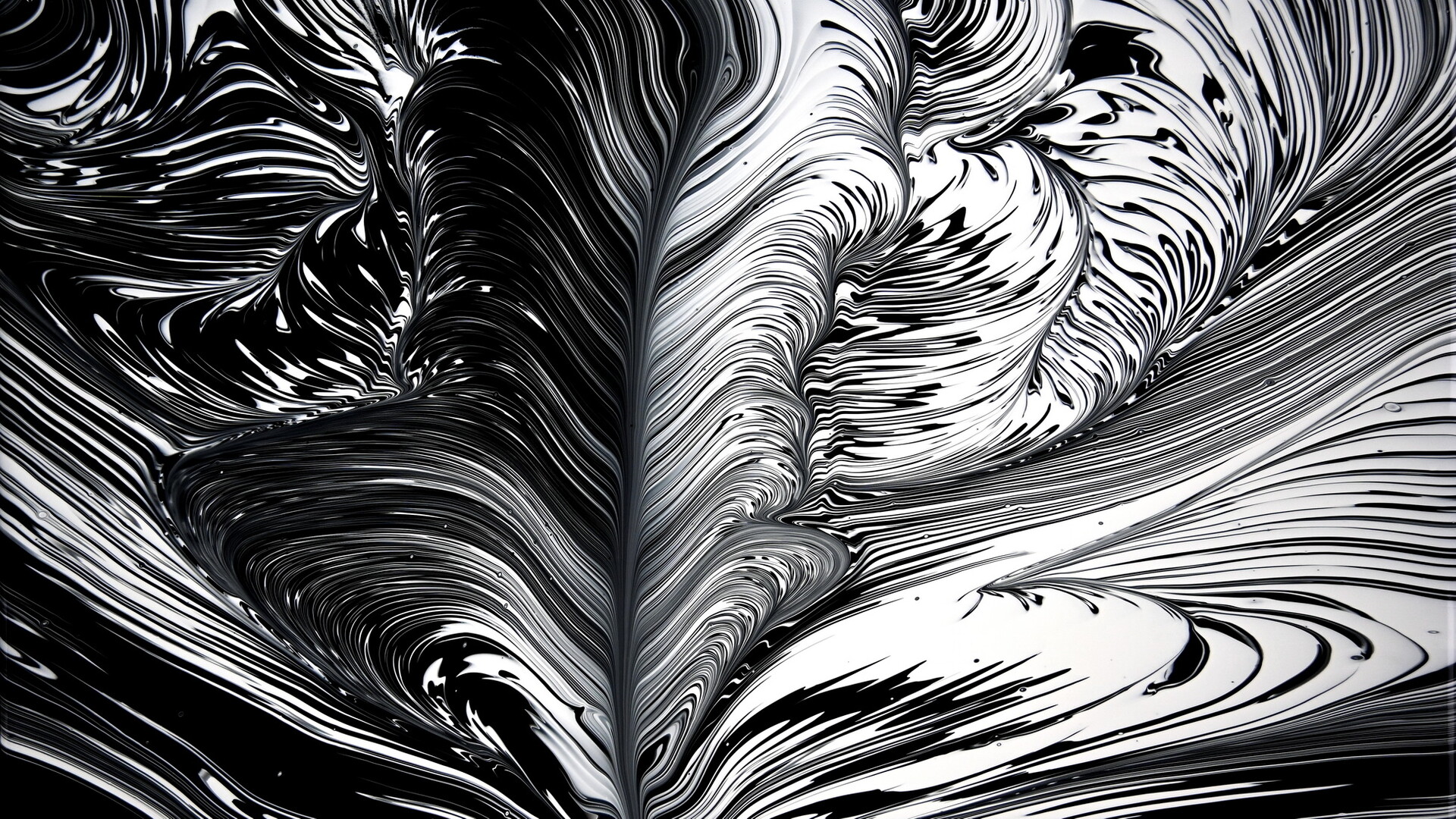 ArtStation - Black and White acrylic pour painting ~ Acrylic pouring with  Split cup
