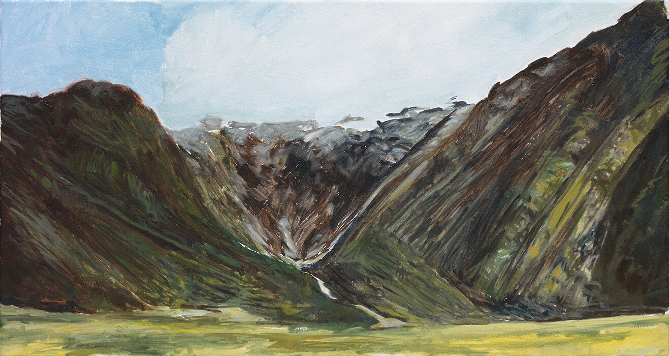 "Jancapampa (1)". Andes peruanos. 60x30cm. Oil on canvas.