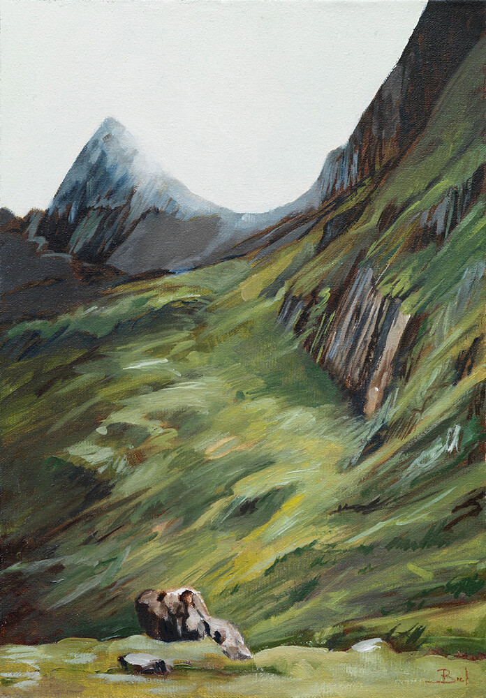 "Paso de Yanajanca (2). Andes peruanos. 35x24cm. Oil on canvas.