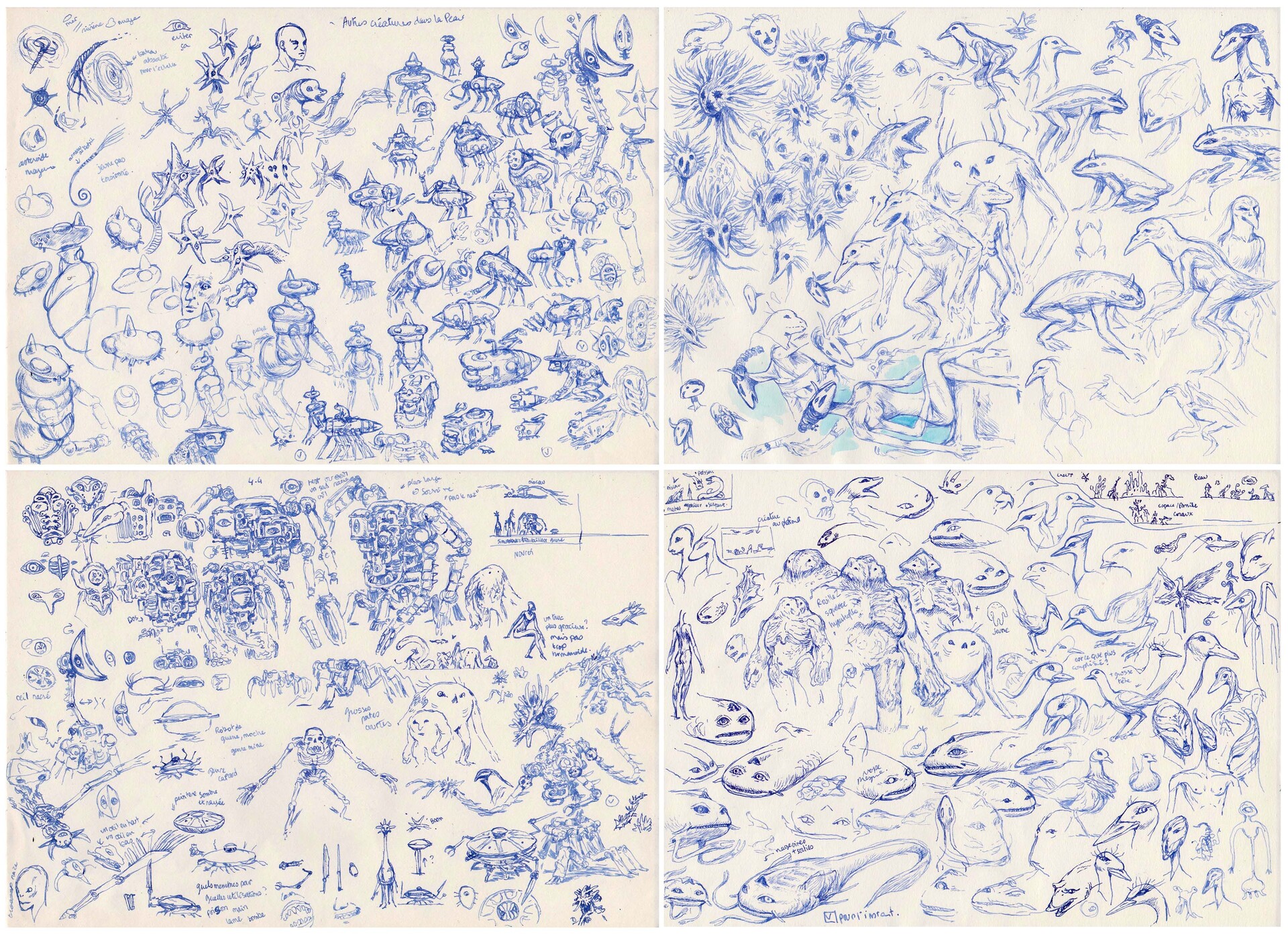 Some sketches, I don't show them often but this is where I spend most of my time. Some design take many pages before I am satisfied. 