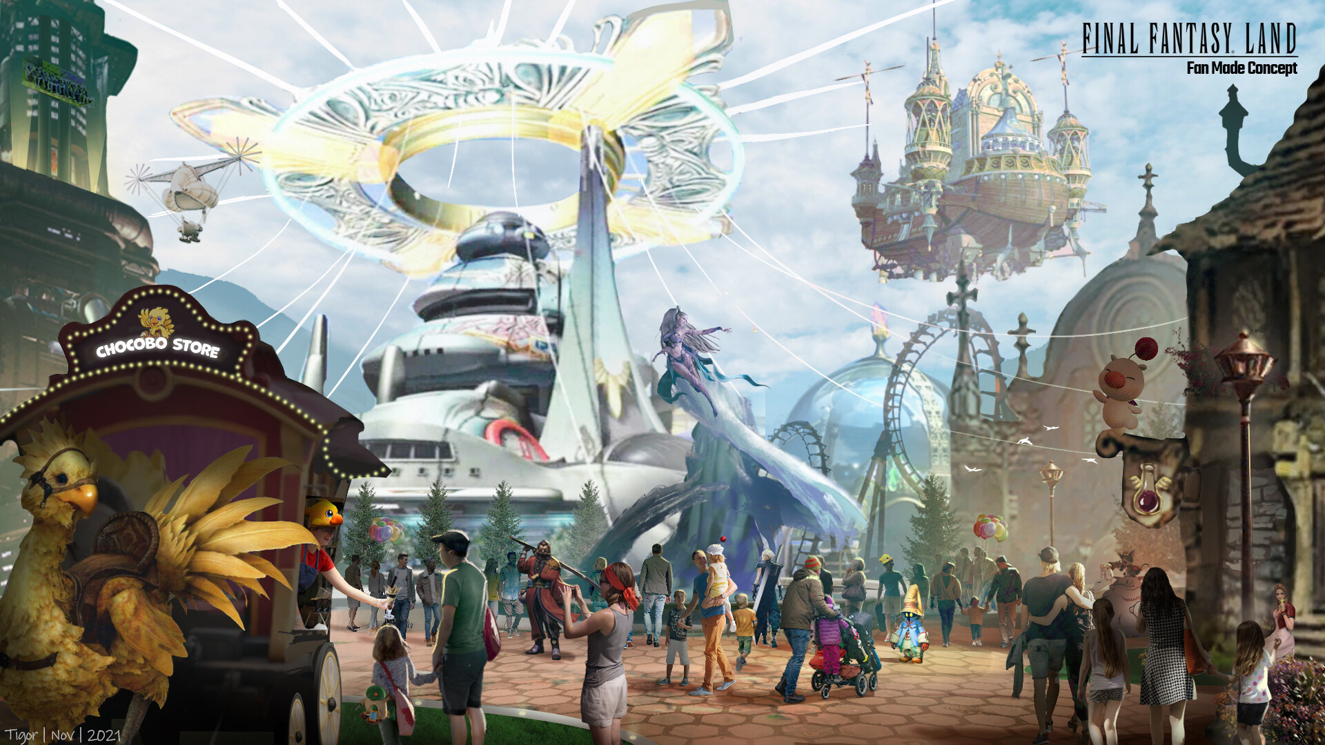 ArtStation Final Fantasy Land Theme Park artstation-final-fantasy-land-theme-park