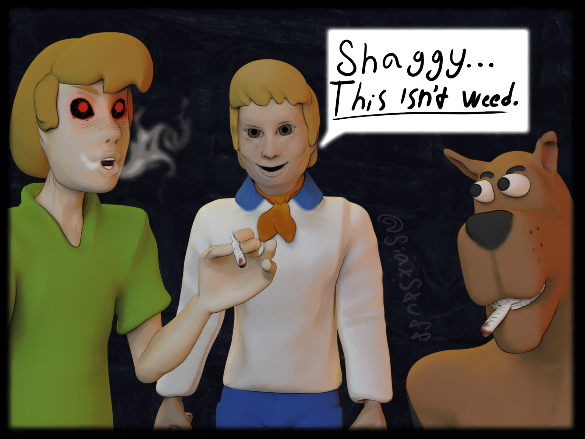 Artstation Shaggy This Isn T Weed