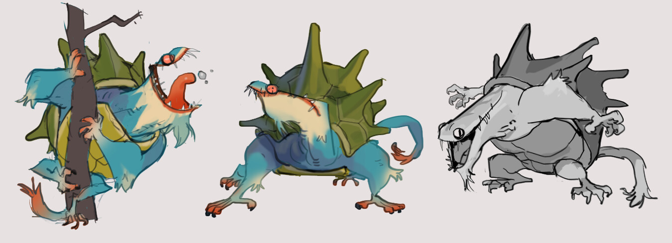 early creature dev  he was suppose to be a monster turtle