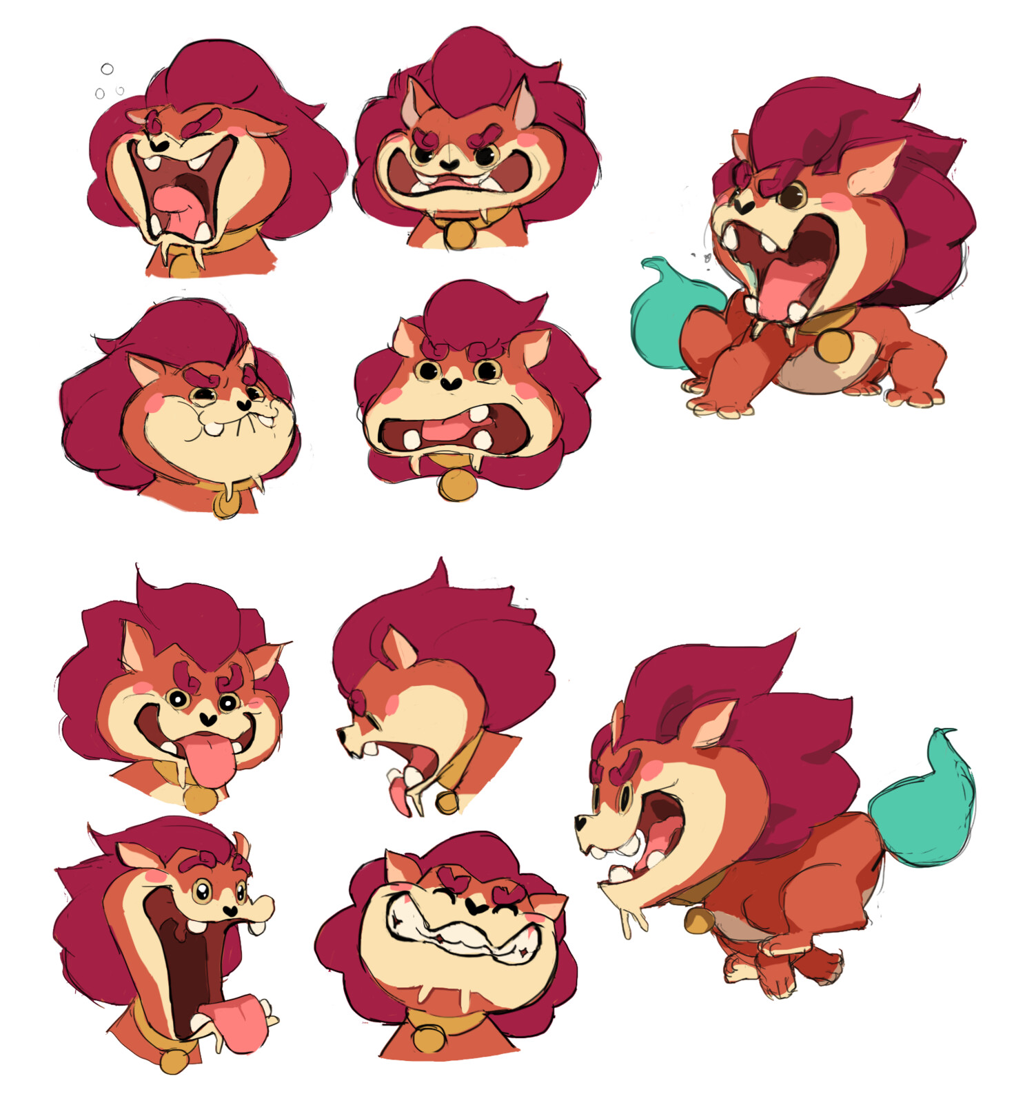 little lion expression sheet