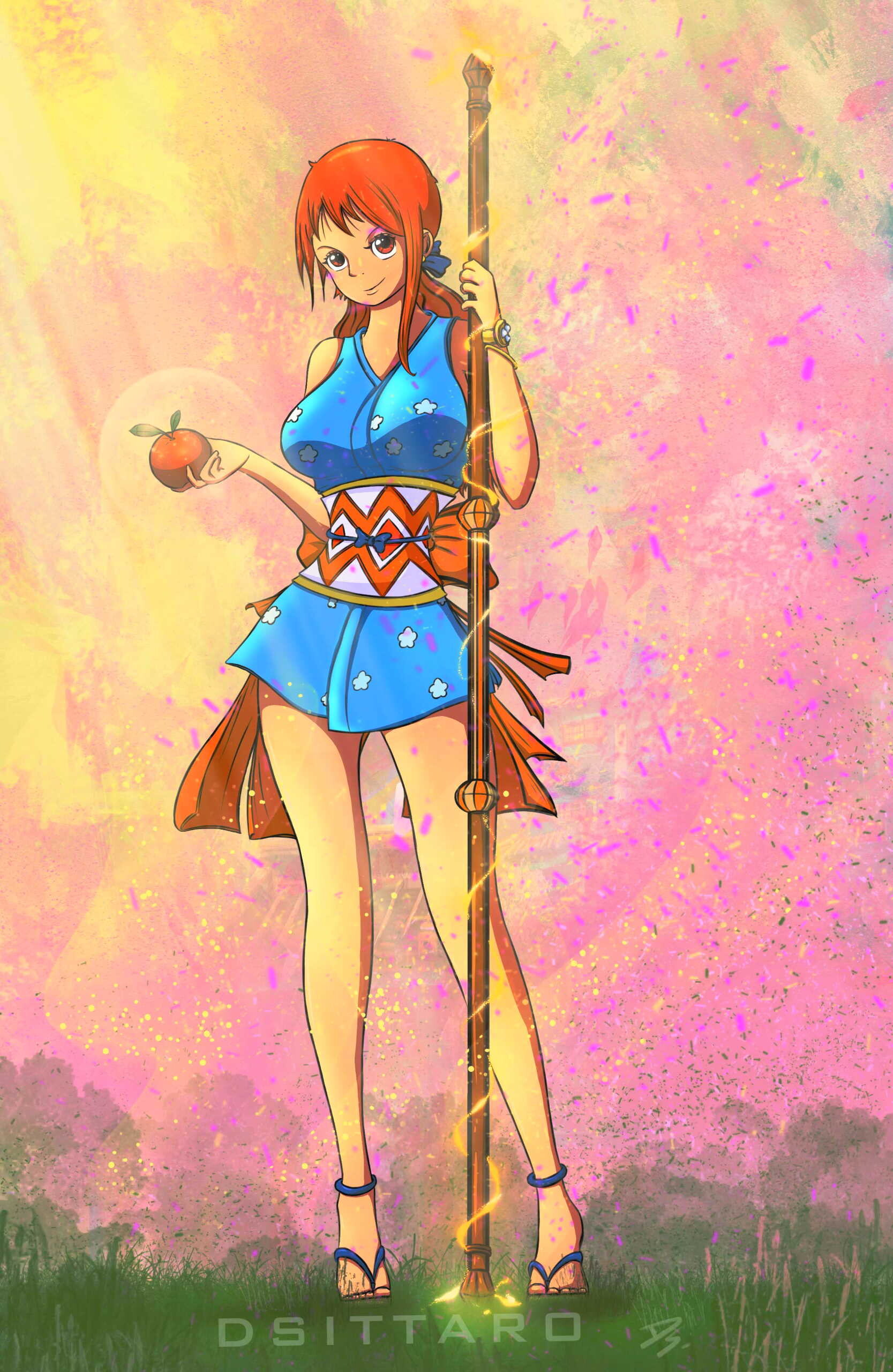 ArtStation - Nami - One Piece animated wallpaper