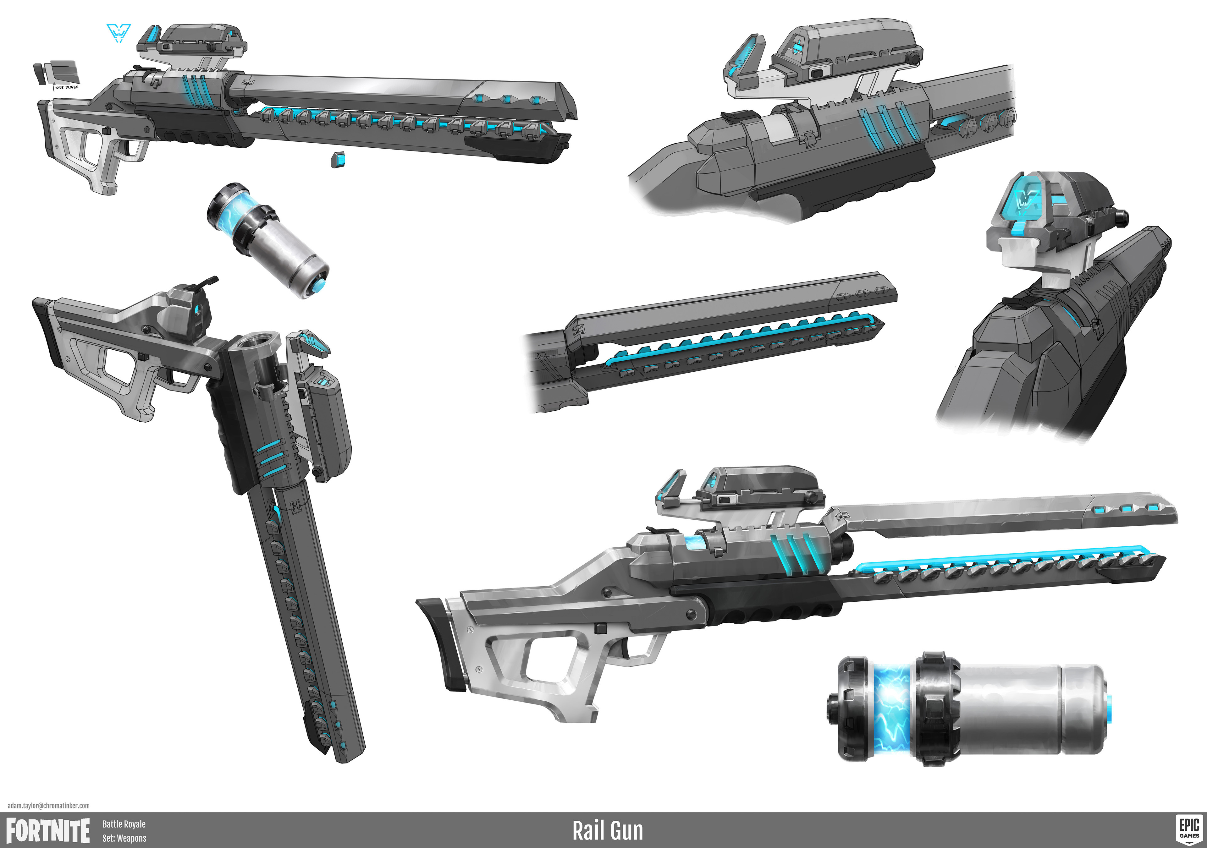 Adam Taylor Fortnite Rail Gun Concept