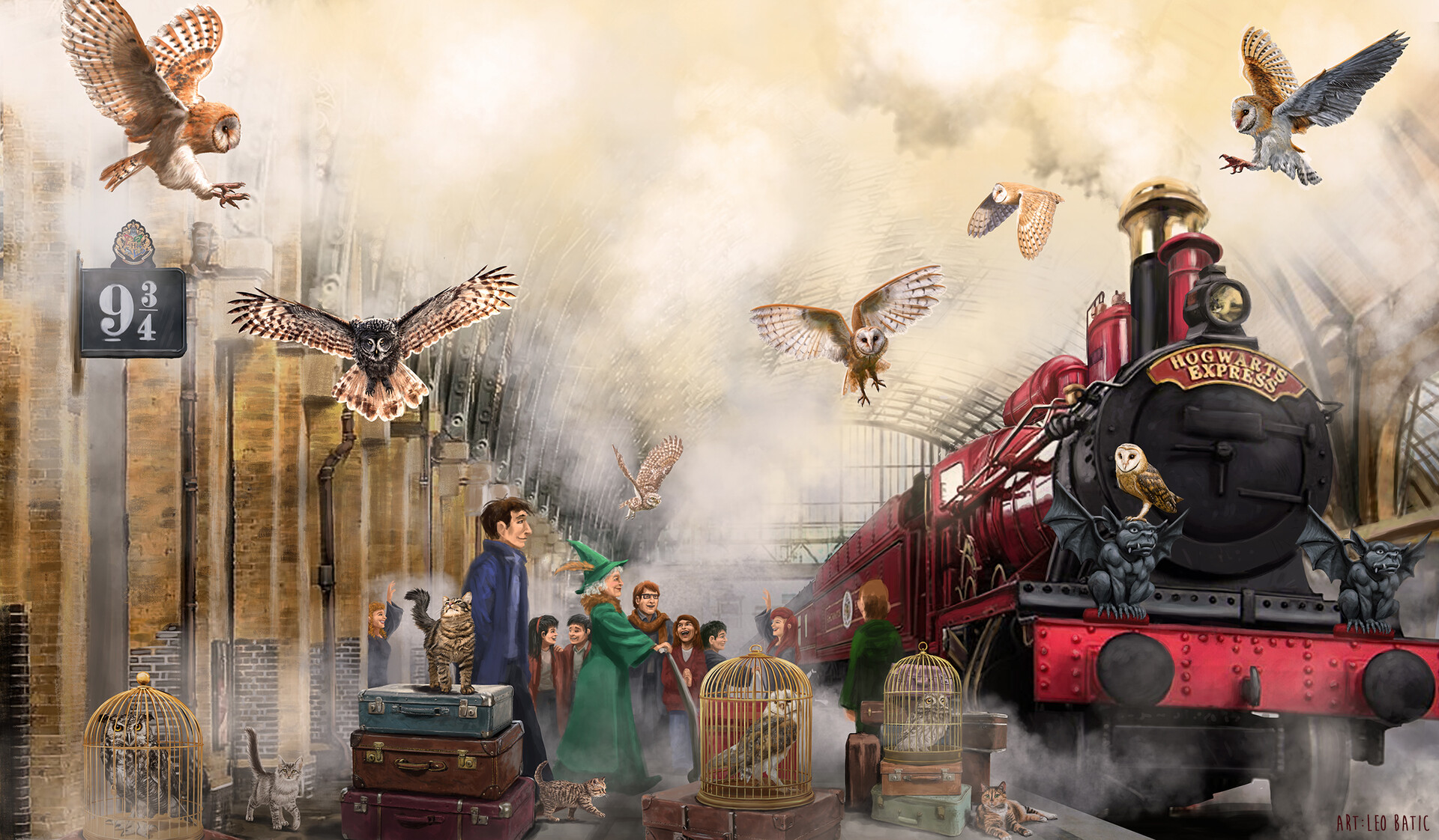 ArtStation King Cross Station 9 3/4 plataform