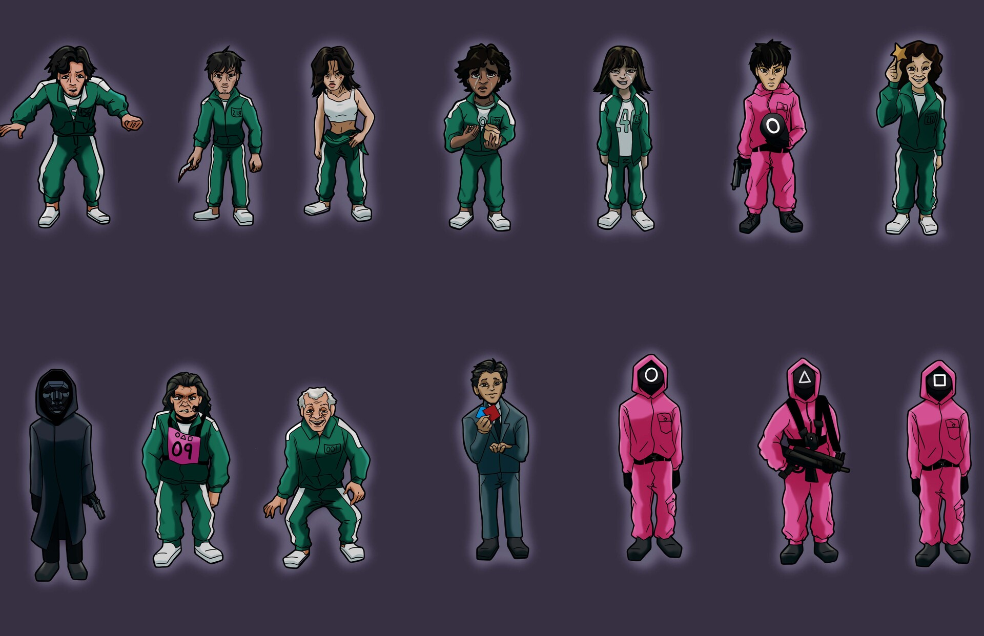 ArtStation - Squid Game Character Icons