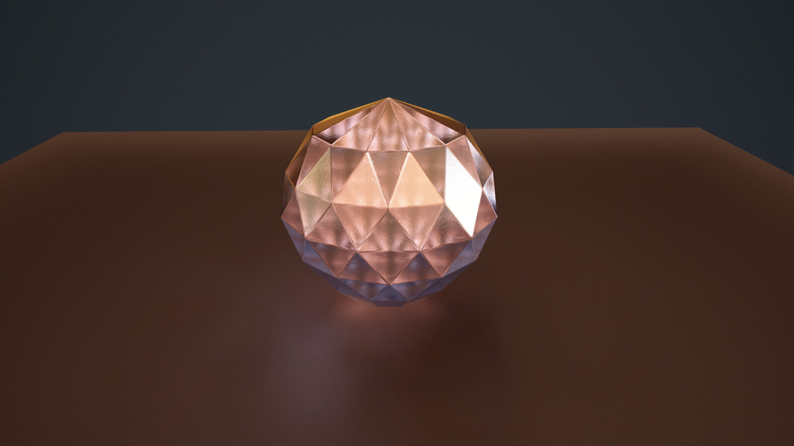 My first attempt with a glass shader using normals in Marmoset.