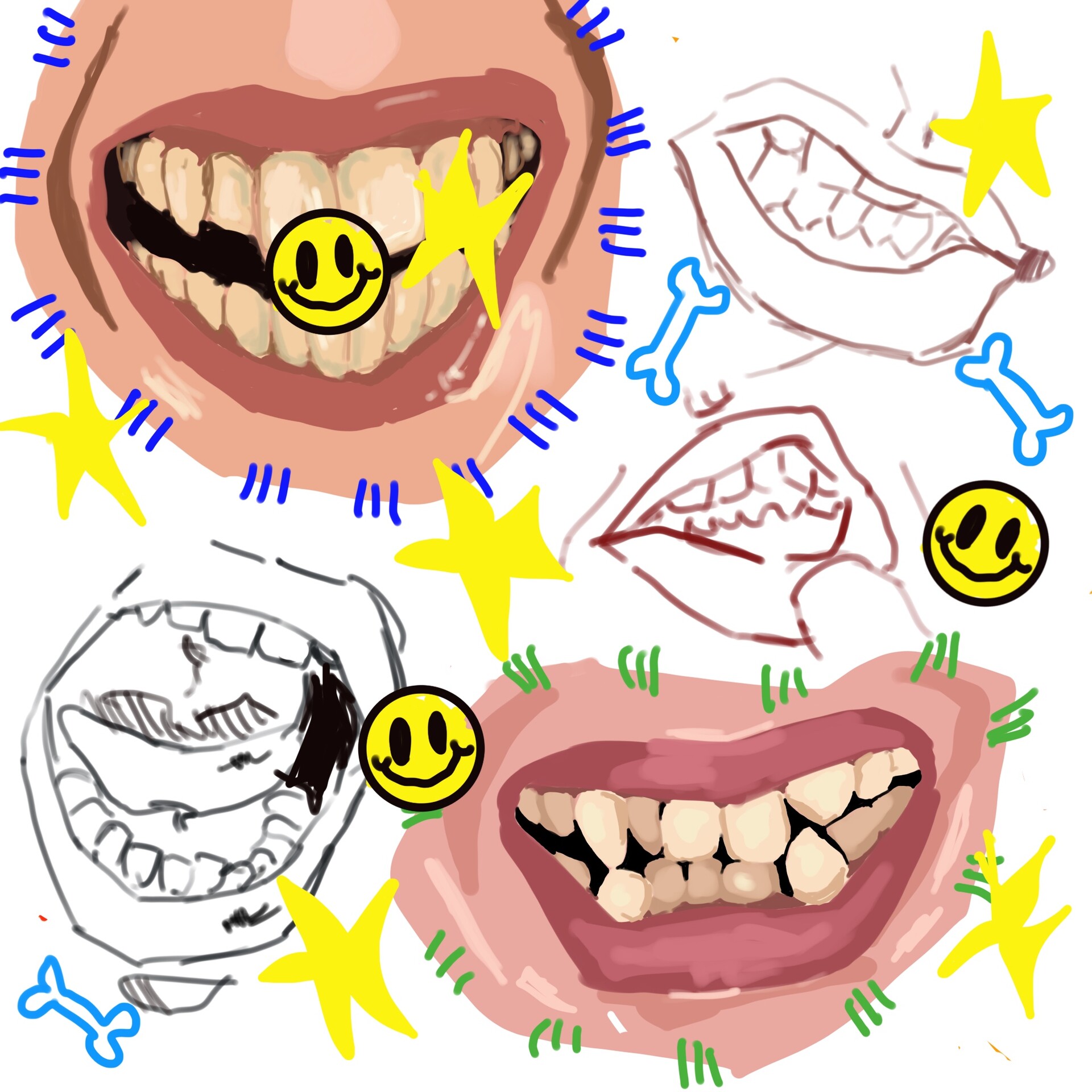 ArtStation - teeth sketch 1