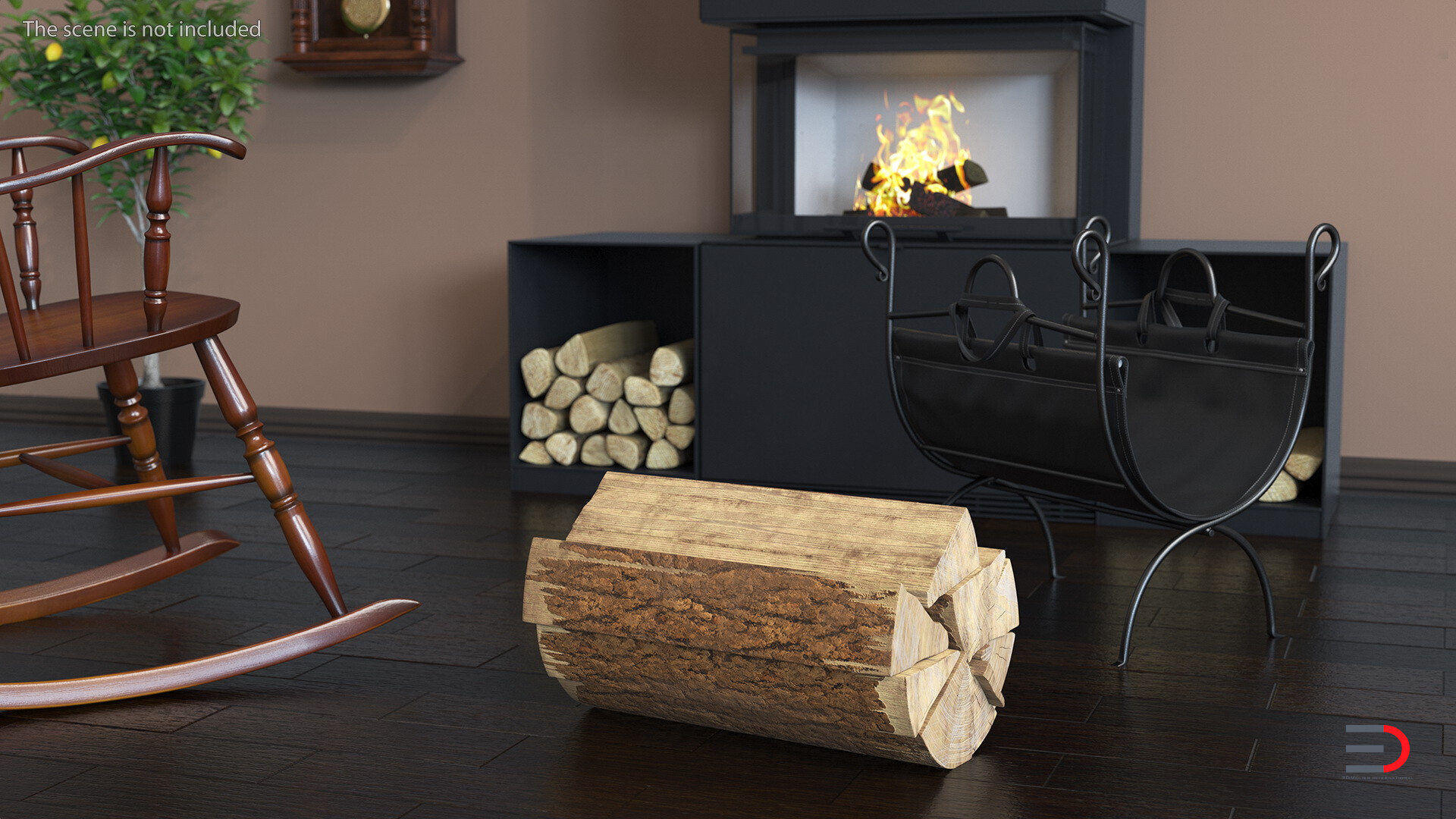 ArtStation Firewood Log Rack 3D model