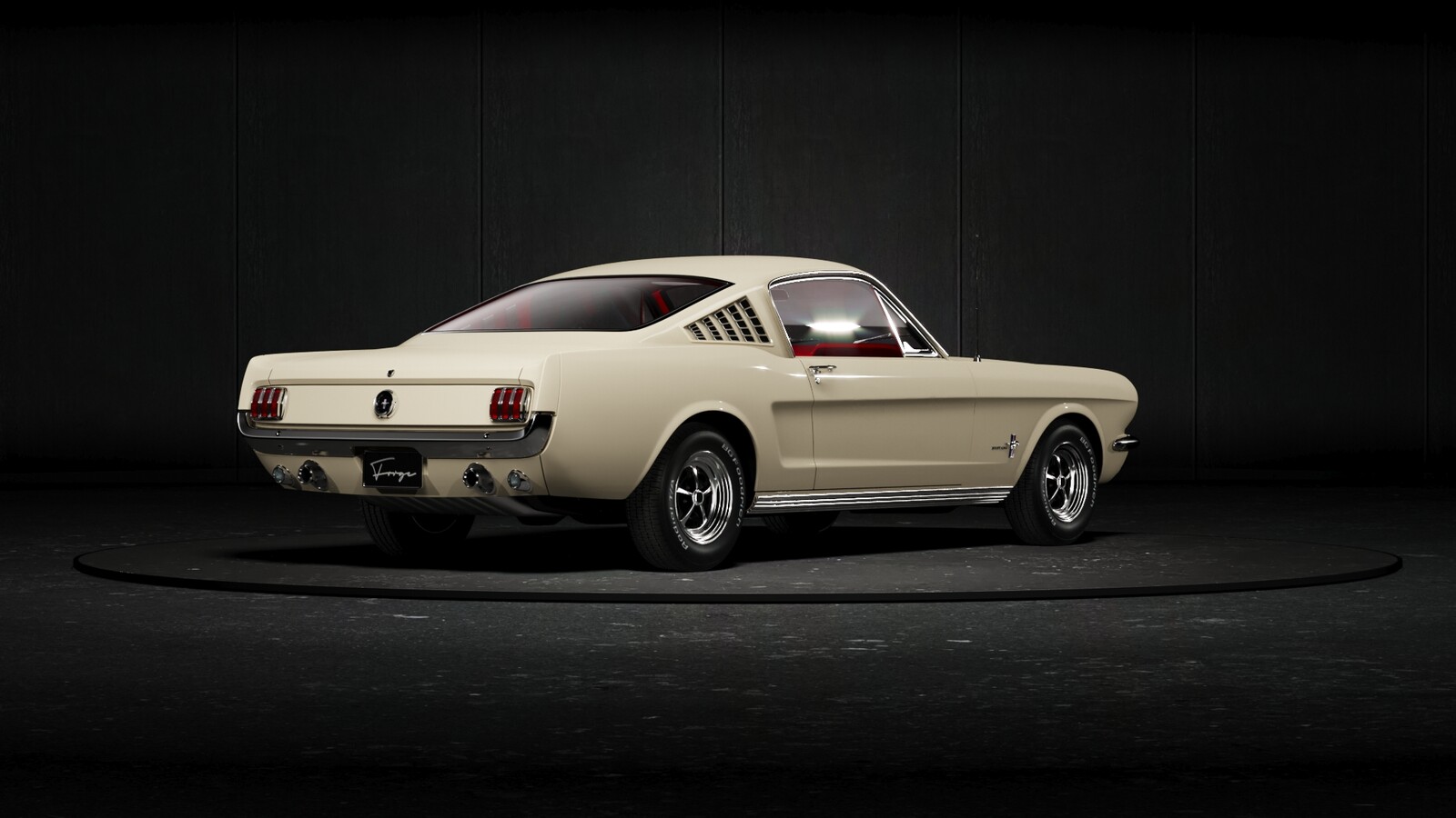 ford mustang 360 on turntable