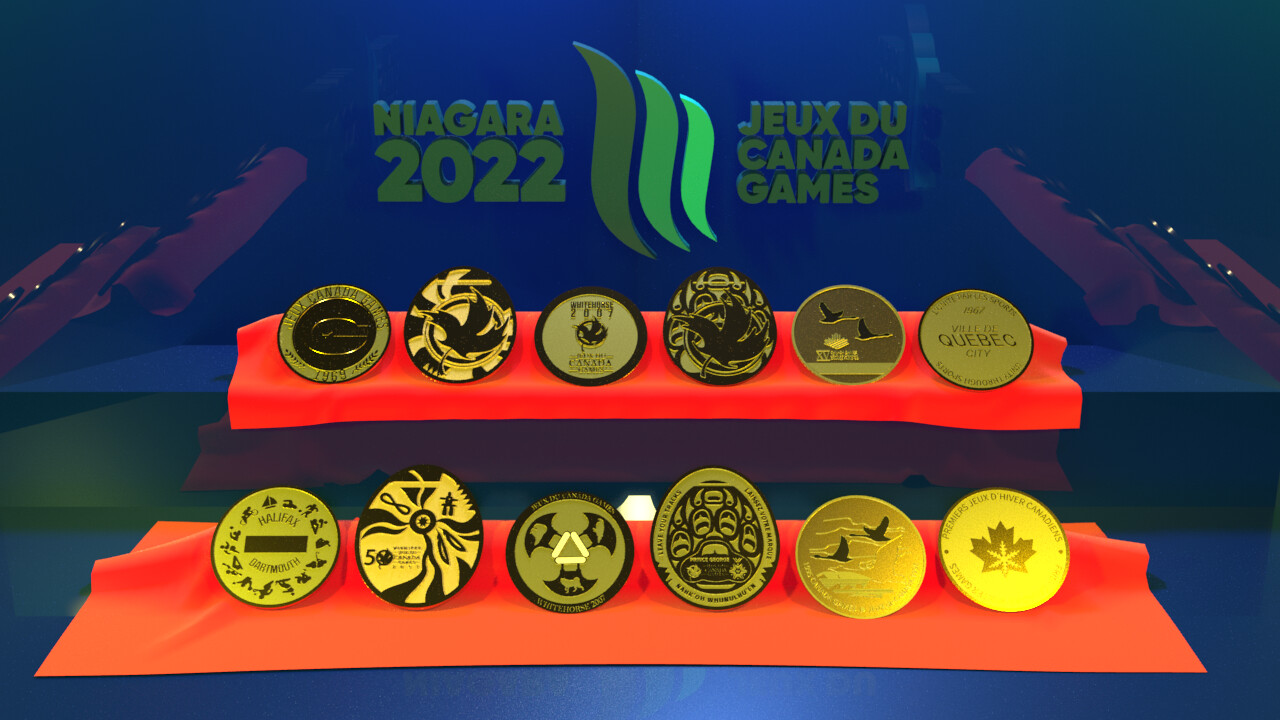 ArtStation 2022 Canada Games Medal Recreations for Medals Reval Ceremony