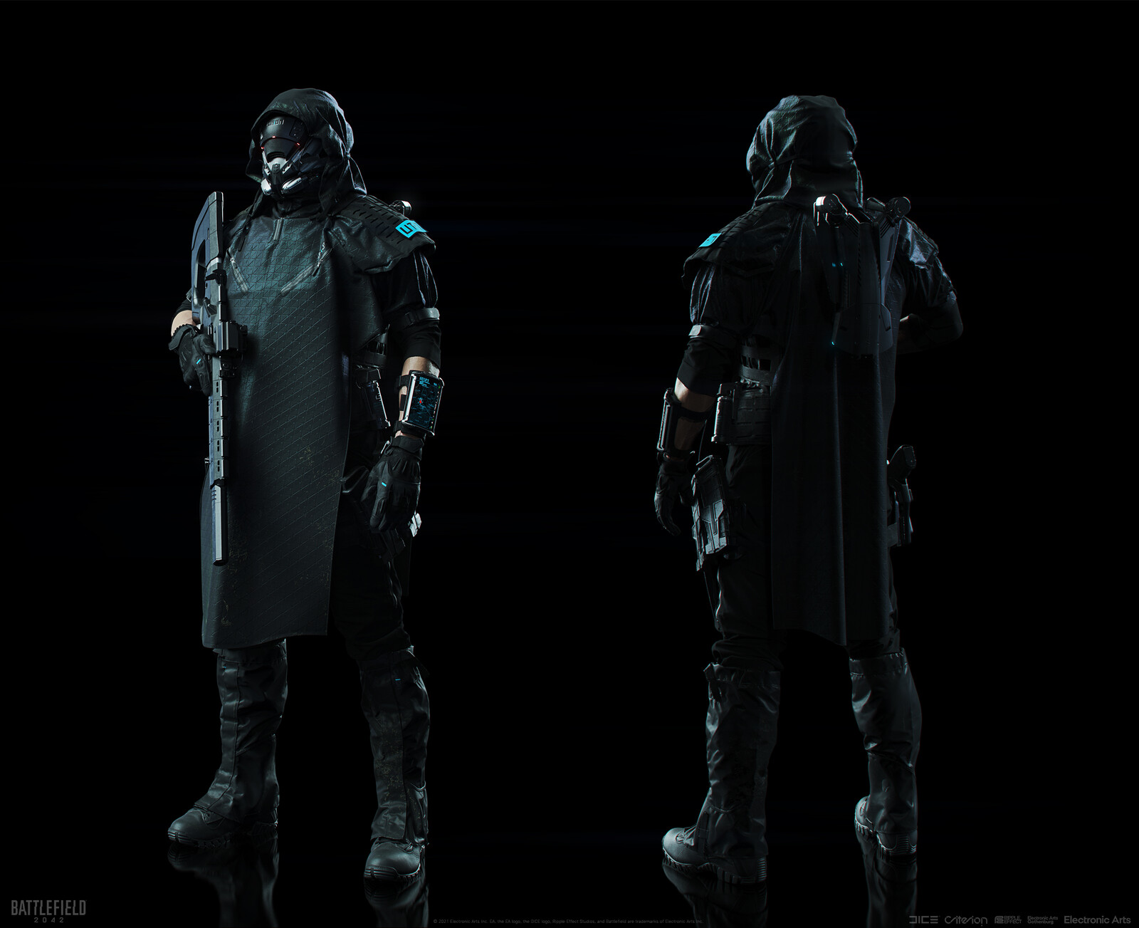 "Battlefield 2042" Final concept art of Casper's Legendary Prototype 2055 skin