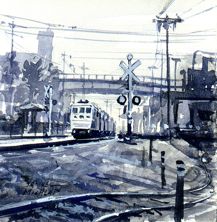 Burbank Ca. Painted this shortly after the metro rail began service back in the late '90's.