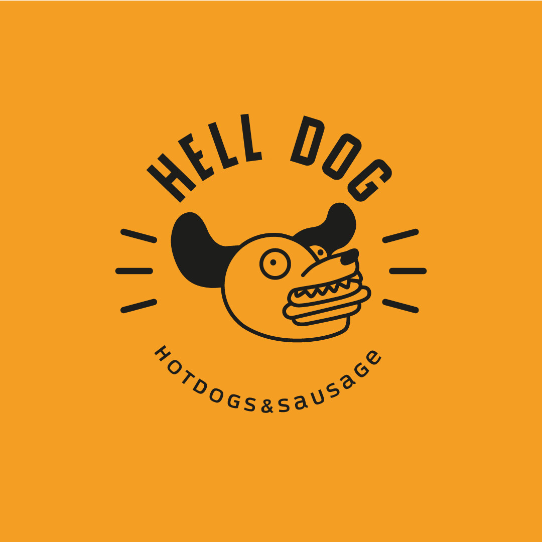 ArtStation - Logo for bar 'HellDog'