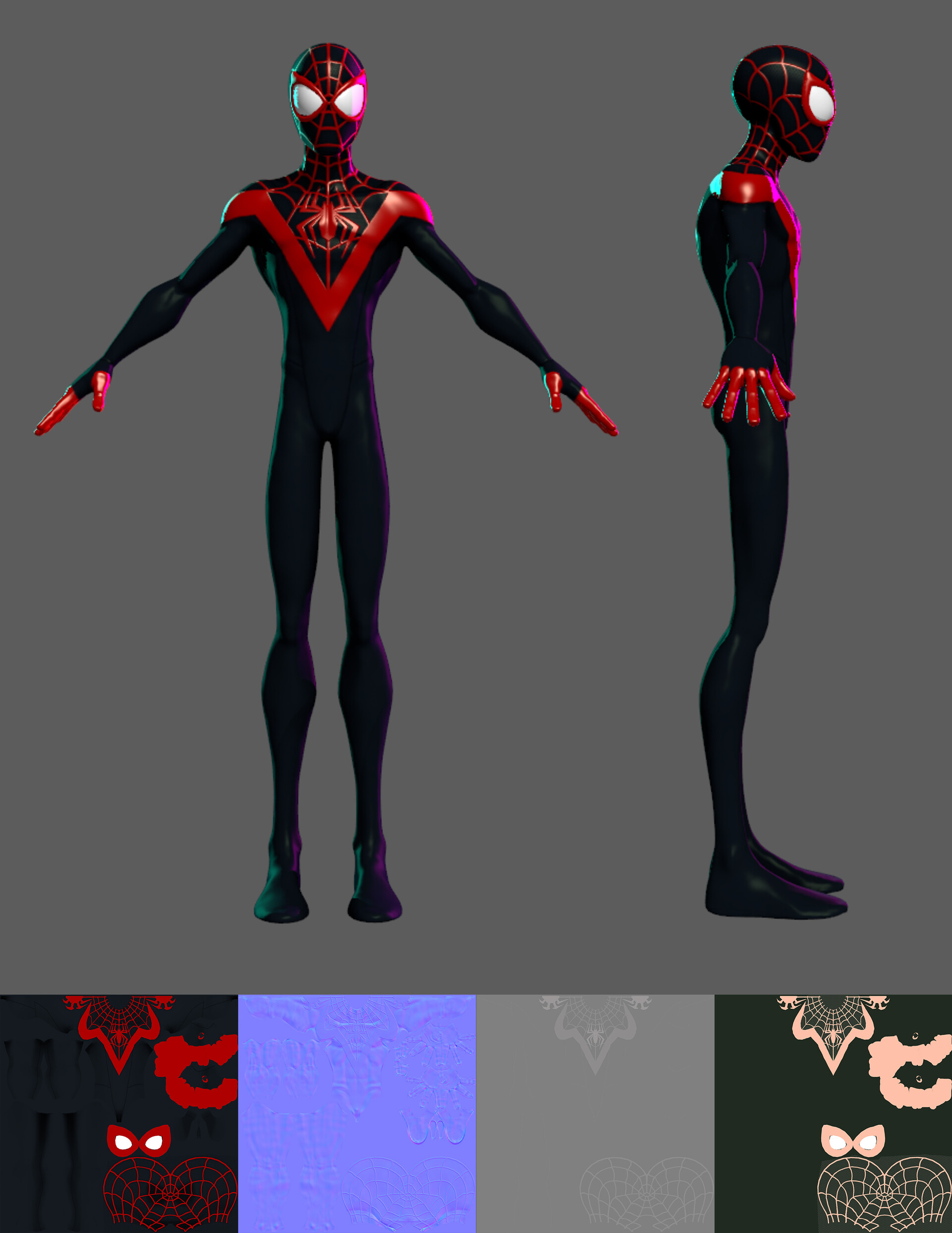 ArtStation - Miles Morales, Spiderman - Low-Poly Model