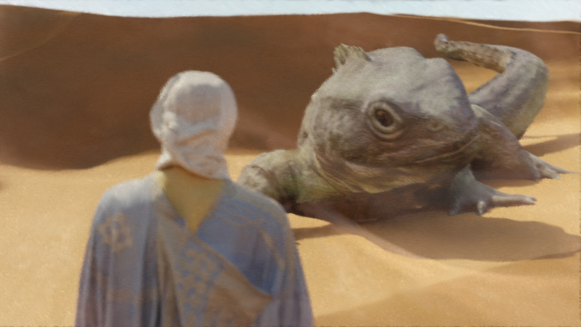 ArtStation - Giant Lizard In The Desert