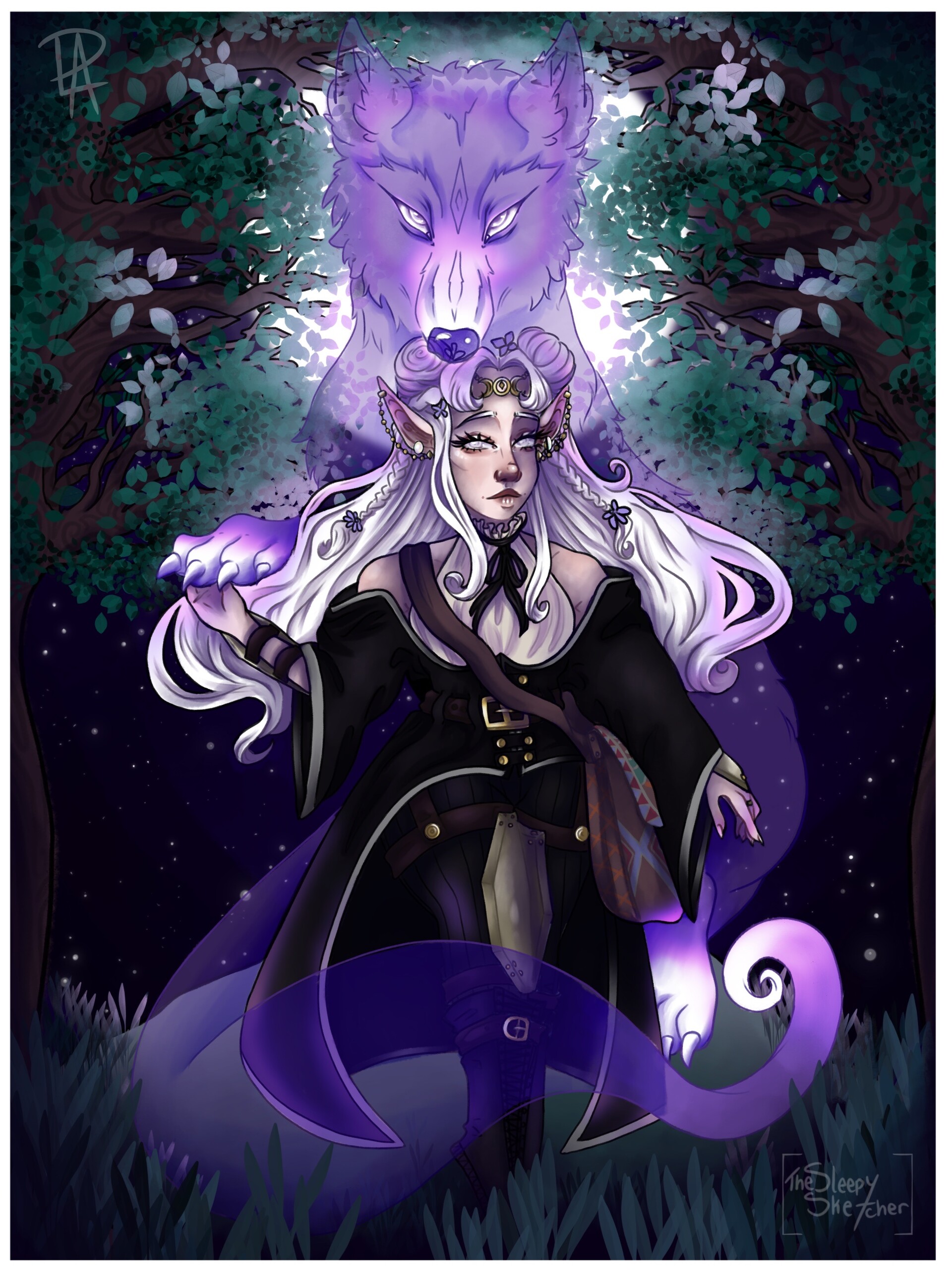 ArtStation Haru the Moon Druid a dnd commission.