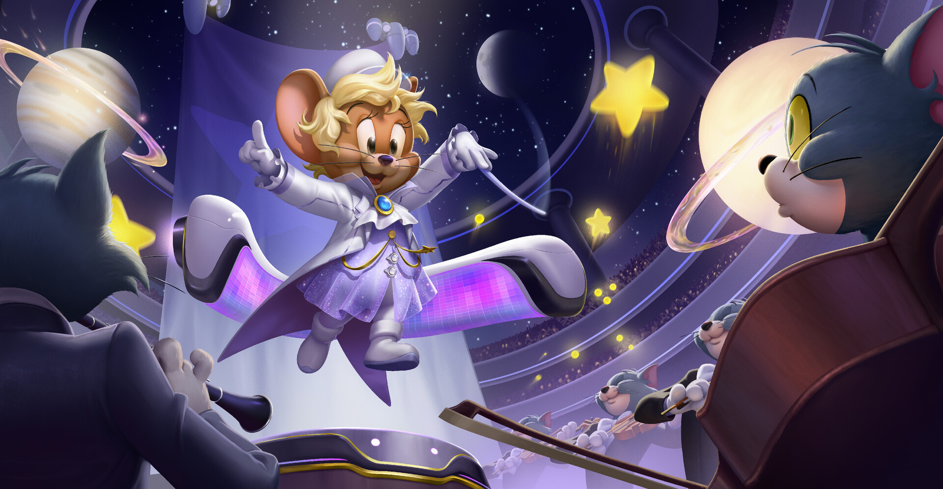 ArtStation - Tom and Jerry chase: Jerry star conductor