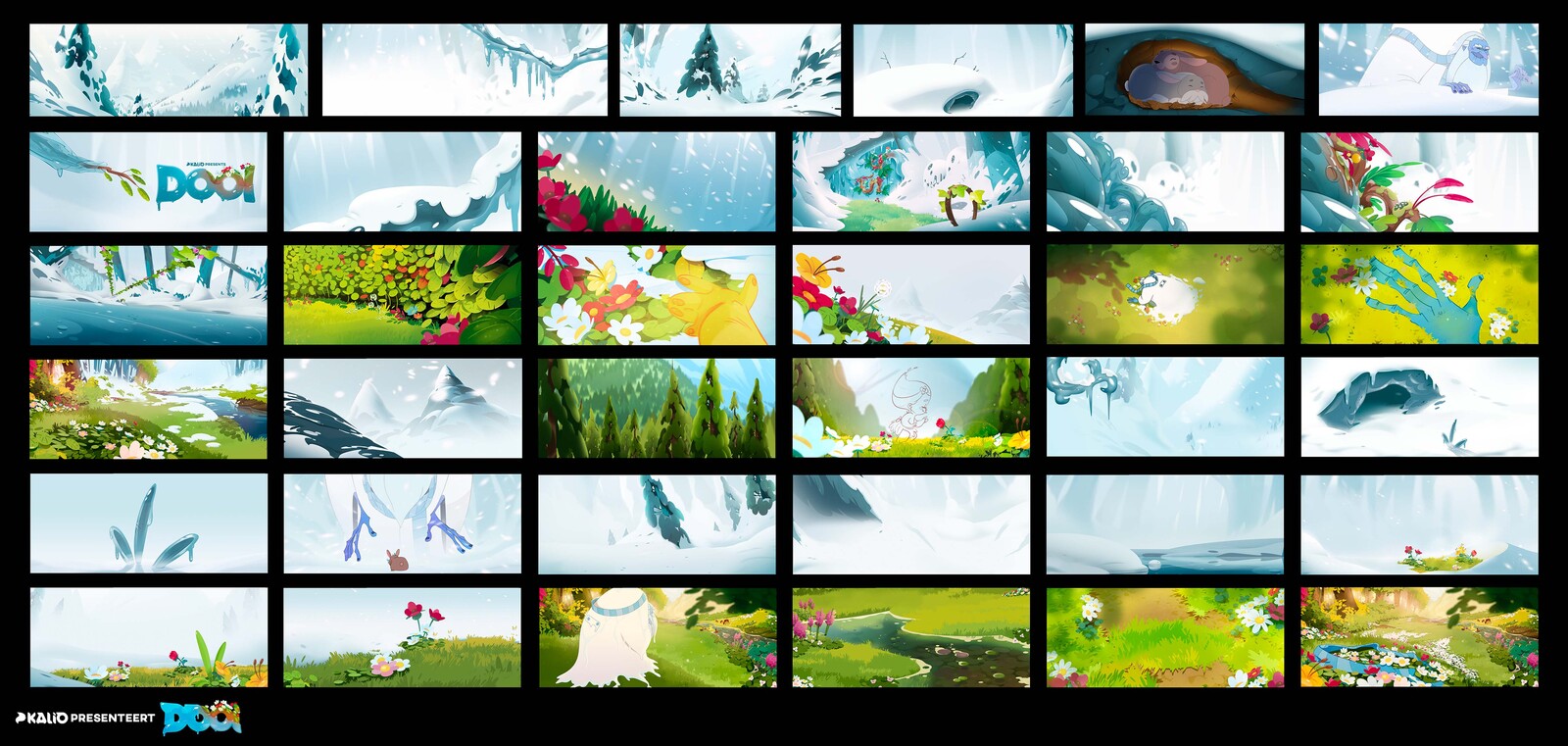 Only a grasp of all the background paintings 