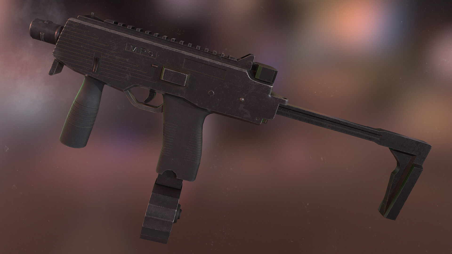 ArtStation MP9 with Drum Magazine Game Ready