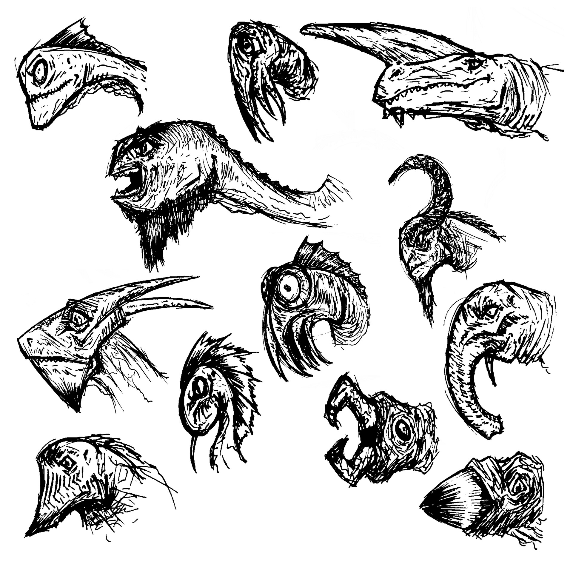 ArtStation - Creature Head Sketch Collection 1