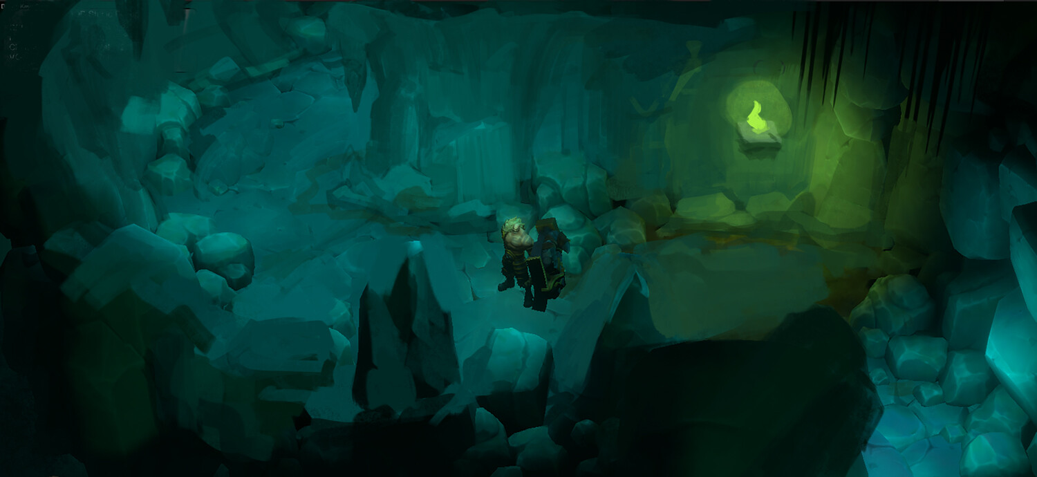 cave kit doodle, every game needs a cave kit, almost. It's mostly done for myself (along with a team gut-check), so very, very loose