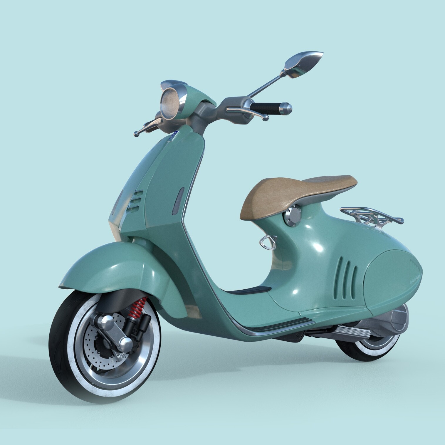 Moto vespa girl | 3D model