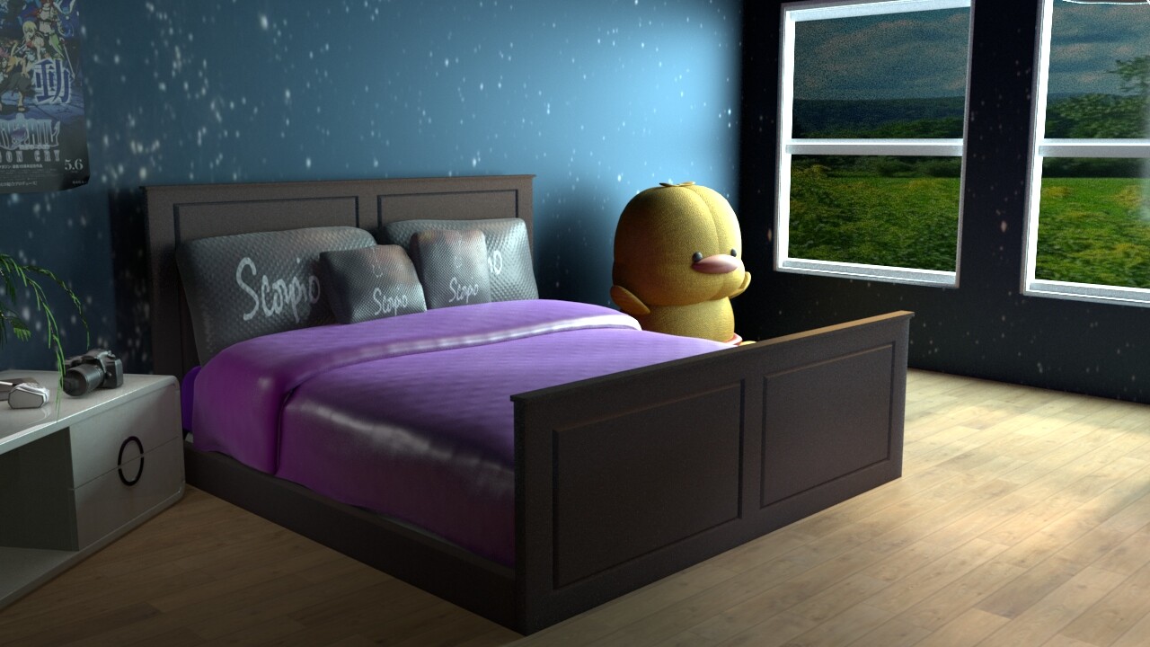ArtStation - Lighting and Rendering - Bedroom