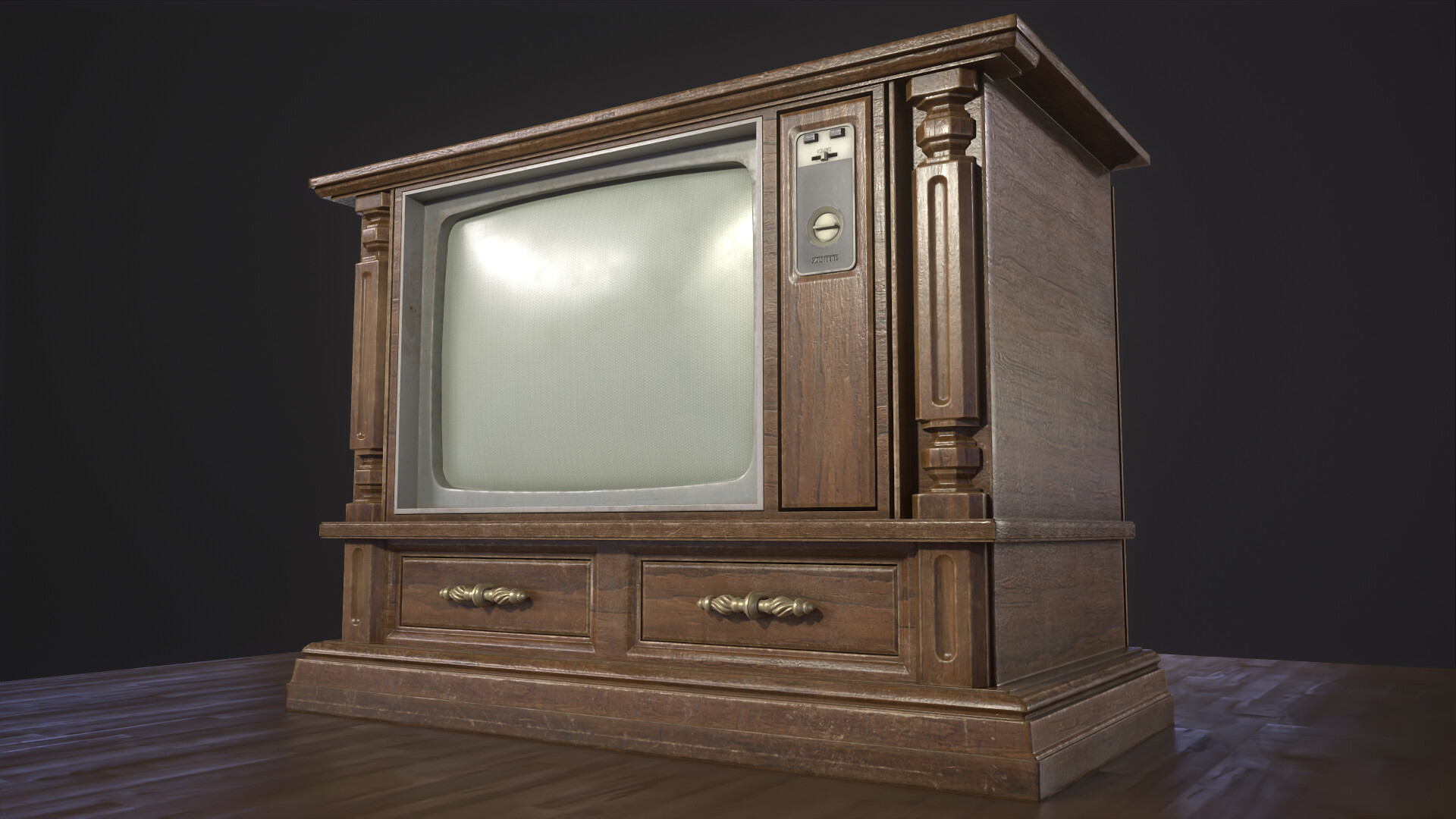 ArtStation Vintage Console TV