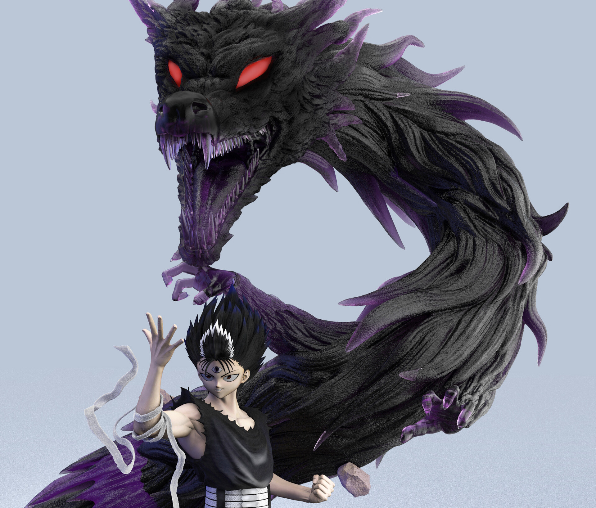 ArtStation Hiei Dragon Yu Yu Hakusho 1 6