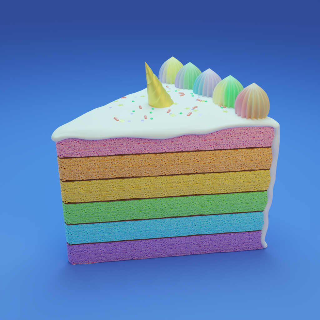 ArtStation - Rainbow cake