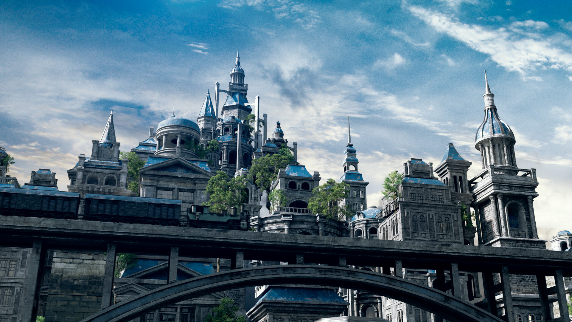 Artstation Blenderで大規模なファンタジー都市を作成する