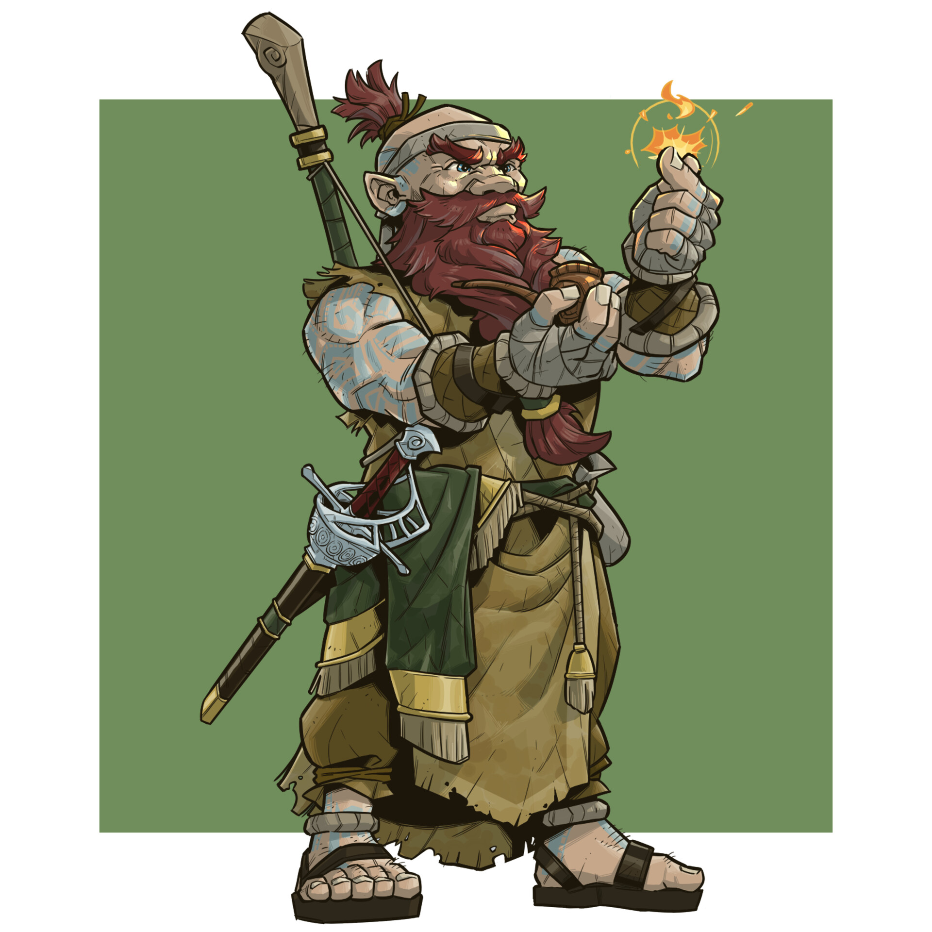 ArtStation Dwarven Monk Druid