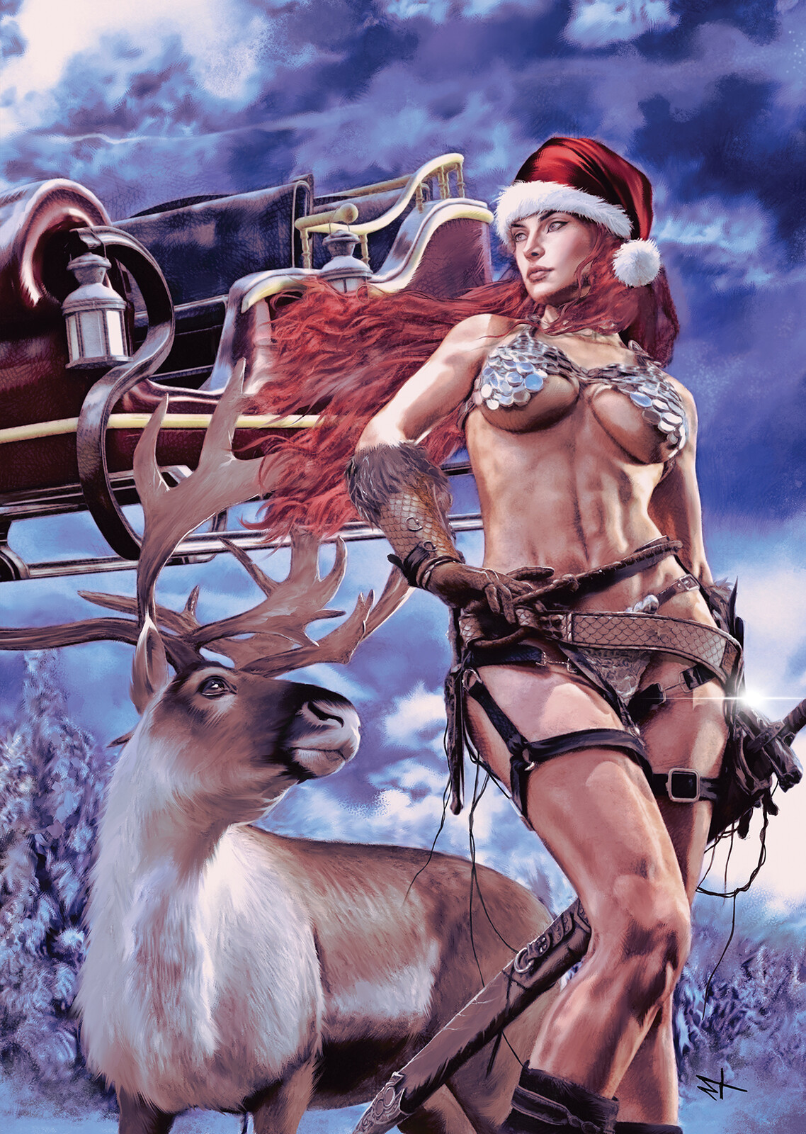 Red Sonja 2021 Holiday special Cover