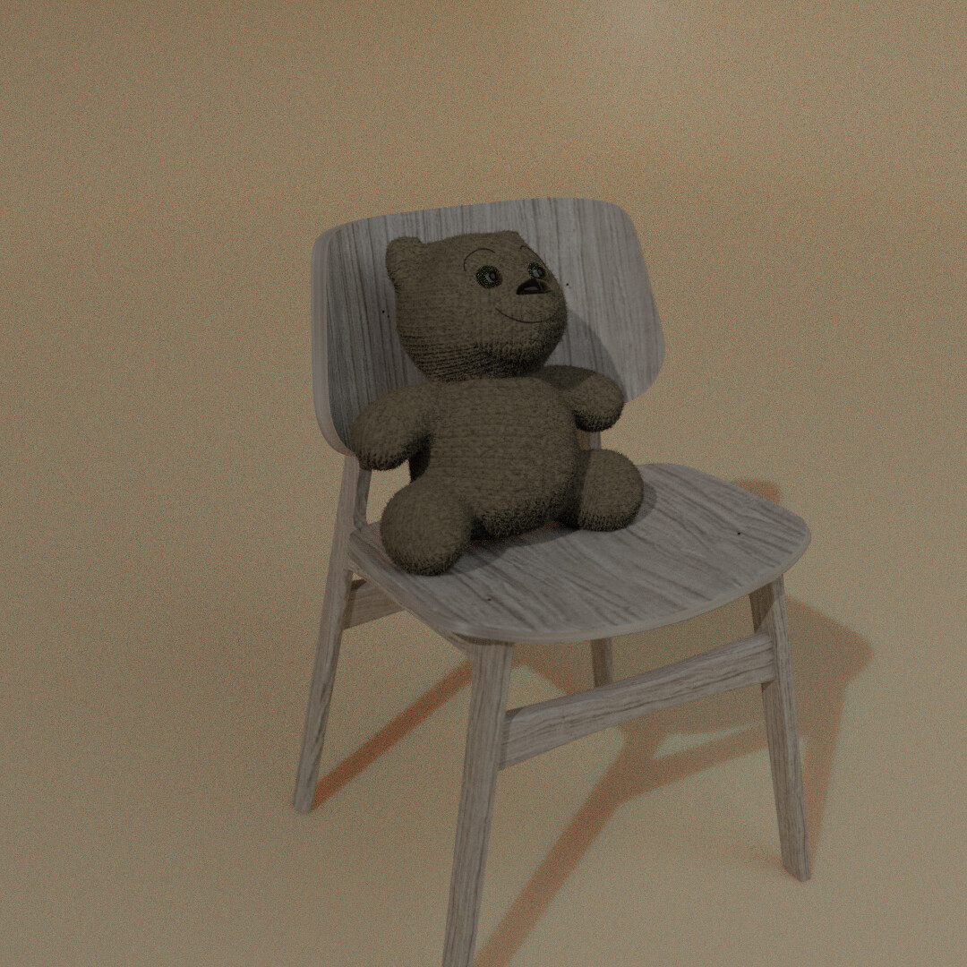 Bear in a chair