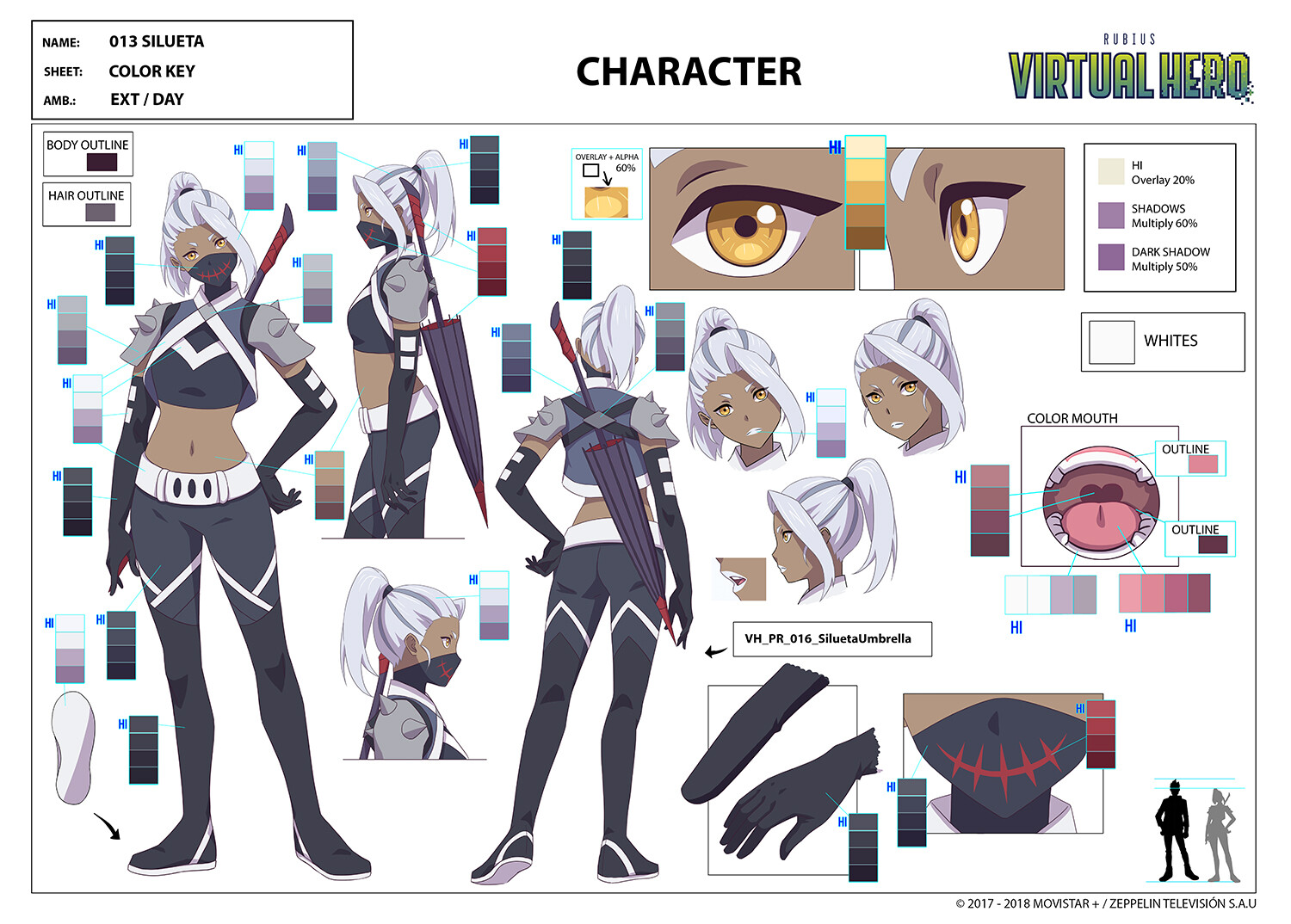 Eva Lara HIYA Virtual Hero II Character Designs part 1