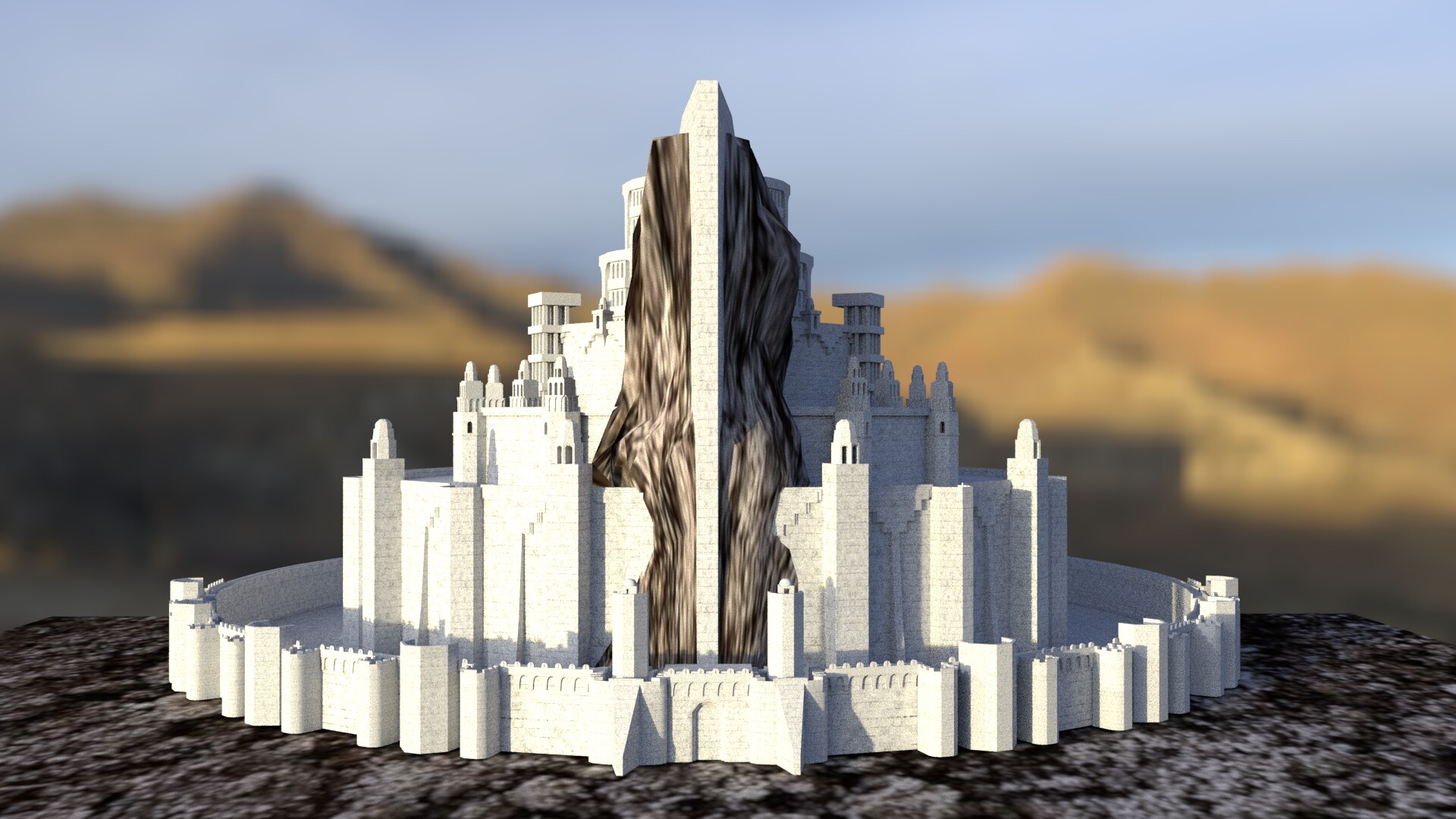 ArtStation - MONT ST. MICHEL - The real life MINAS TIRITH