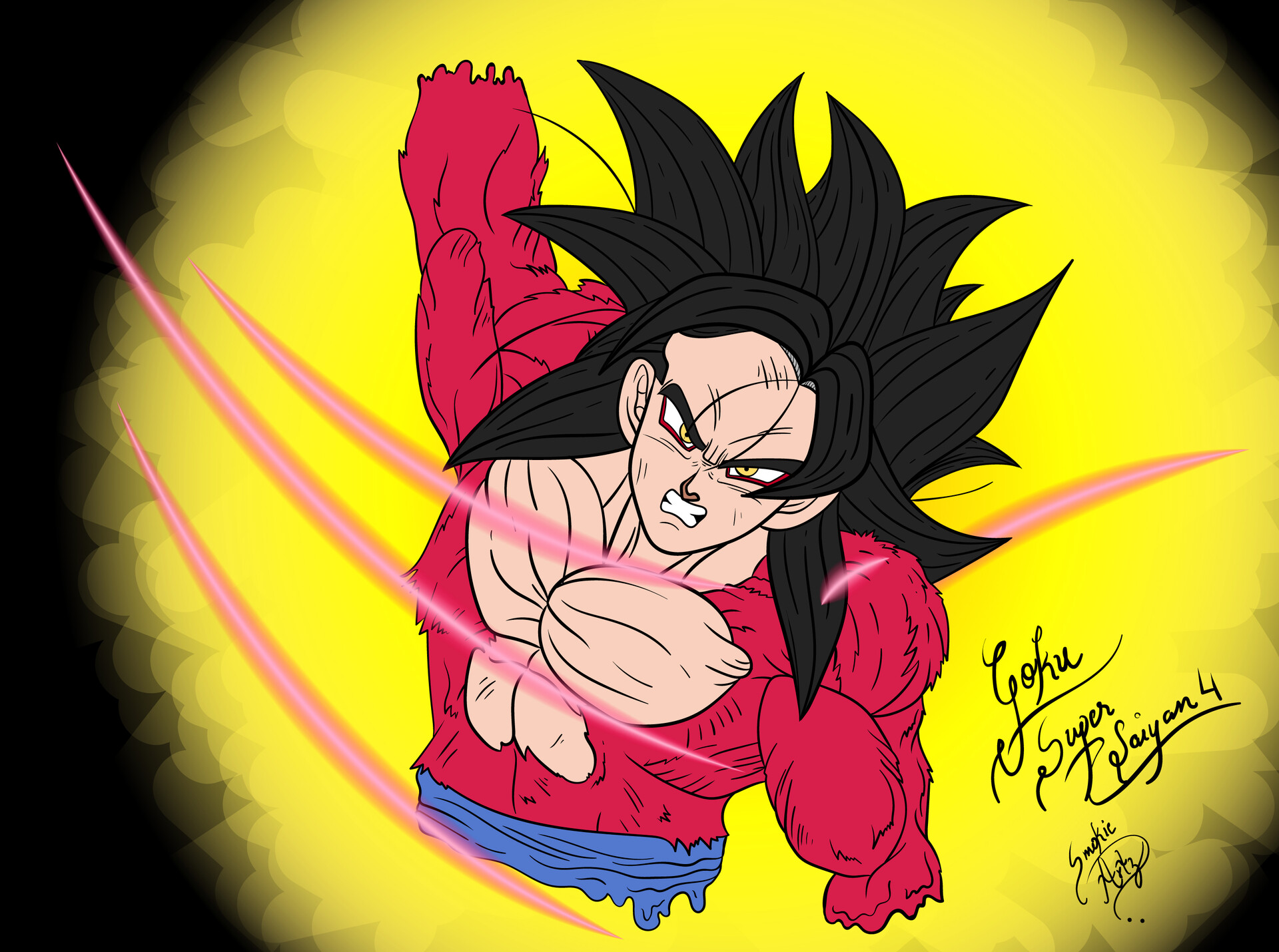 Goku Super Saiyan Logo by DNT Prints