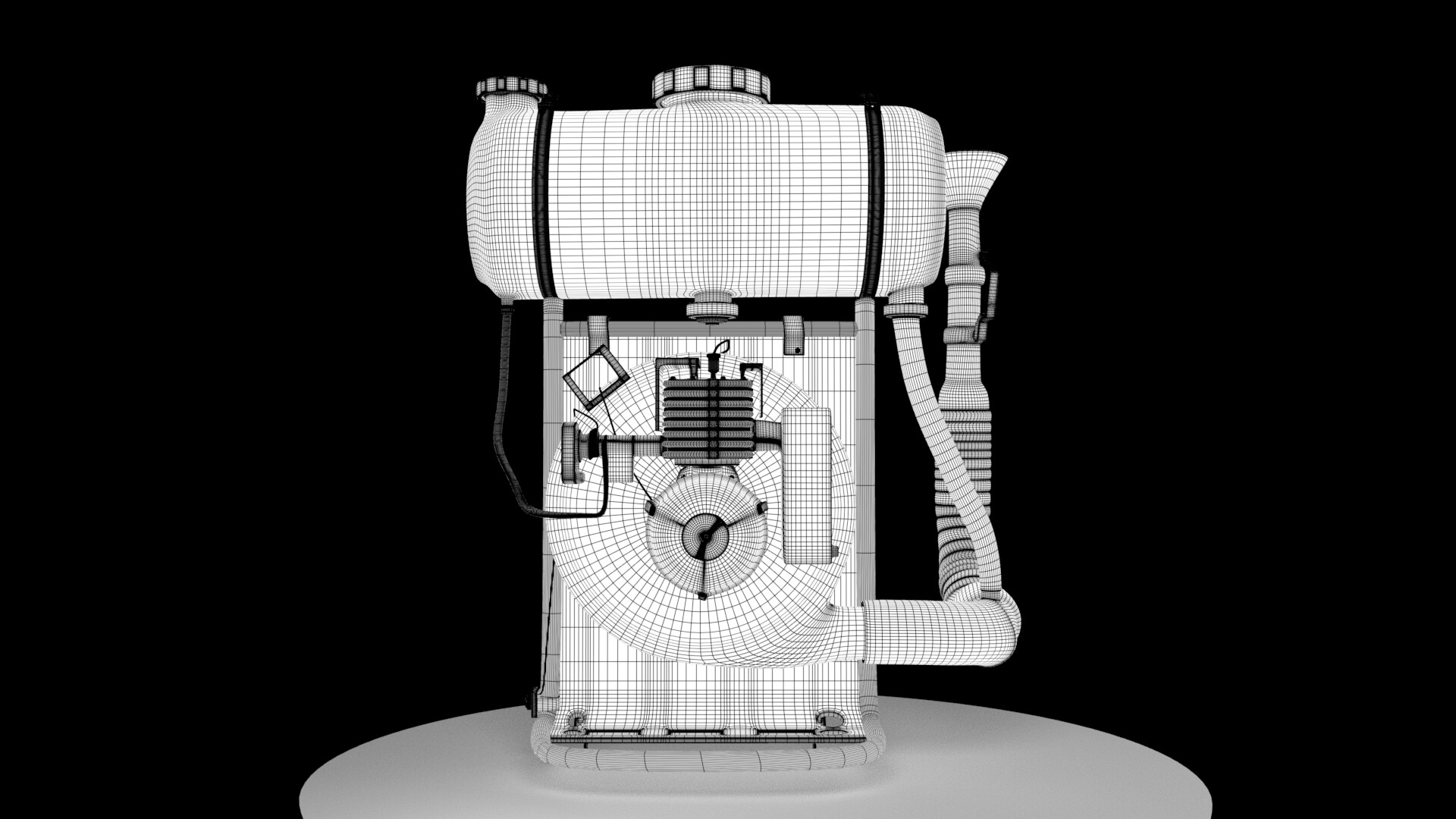 ArtStation Sprayer   Bhanu Chander Spryerwireframe 1 0003 