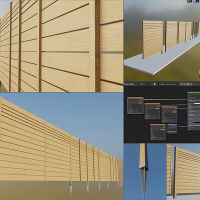 Dennis haupt 3dhaupt modular wood fence 2 remastered modeled and textured by 3dhaupt in blender 3d 60